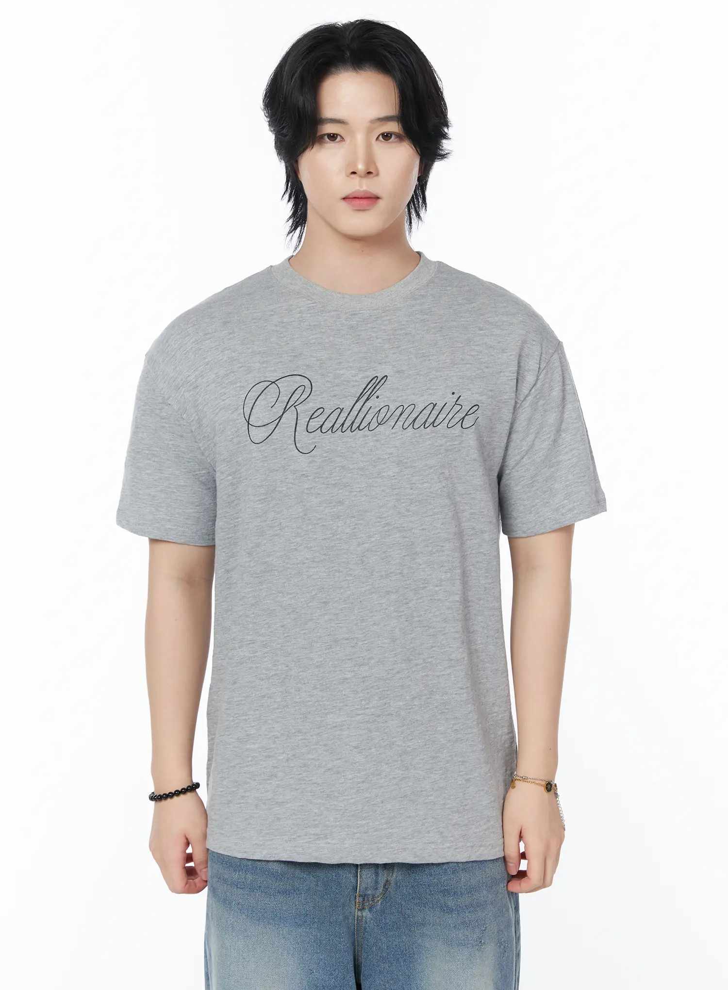 Men's Lettering T-Shirt IY525 - Image 11