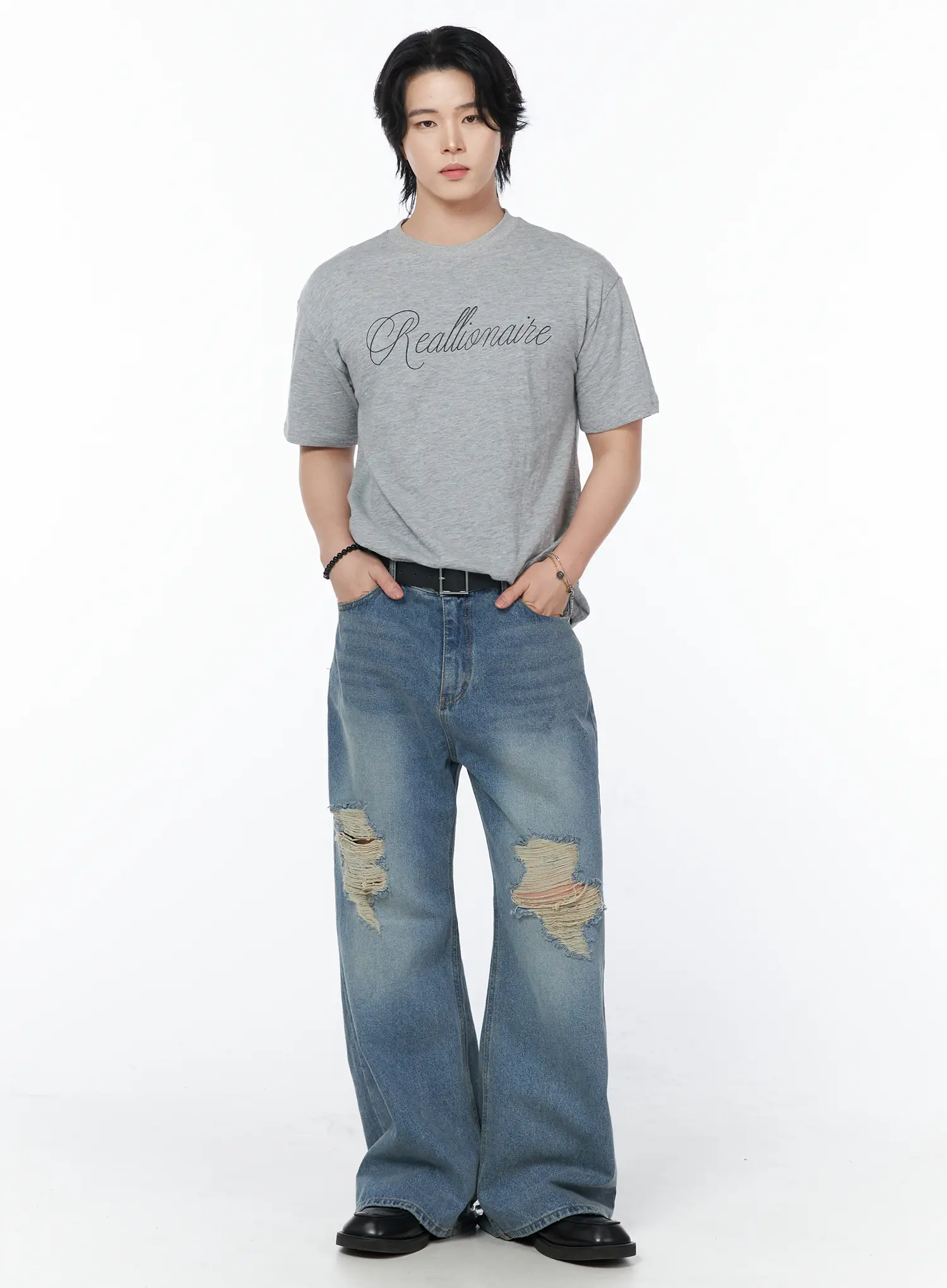 Men's Lettering T-Shirt IY525 - Image 2