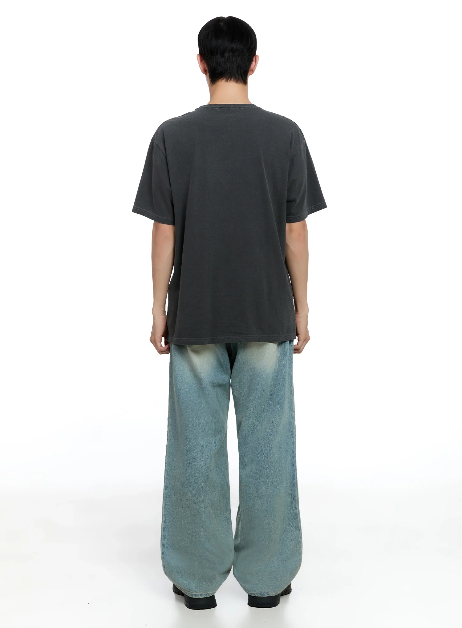 Men's Light-Wash Baggy Jeans IG520 - Image 12