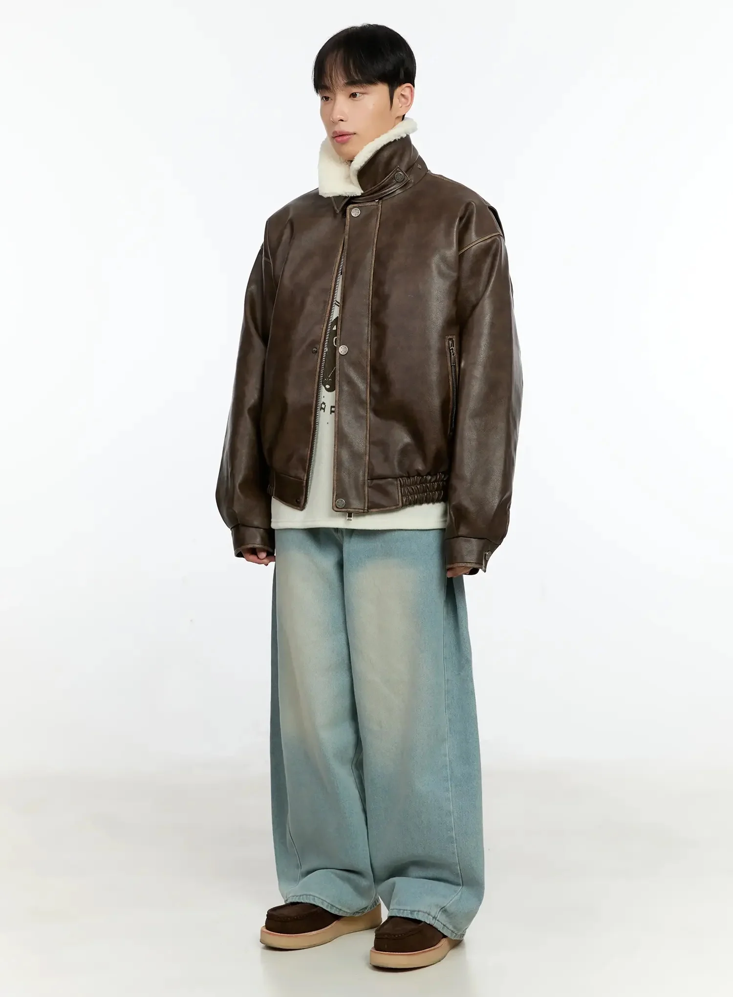 Men's Light Washed Side Point Jeans IN525 - Image 11