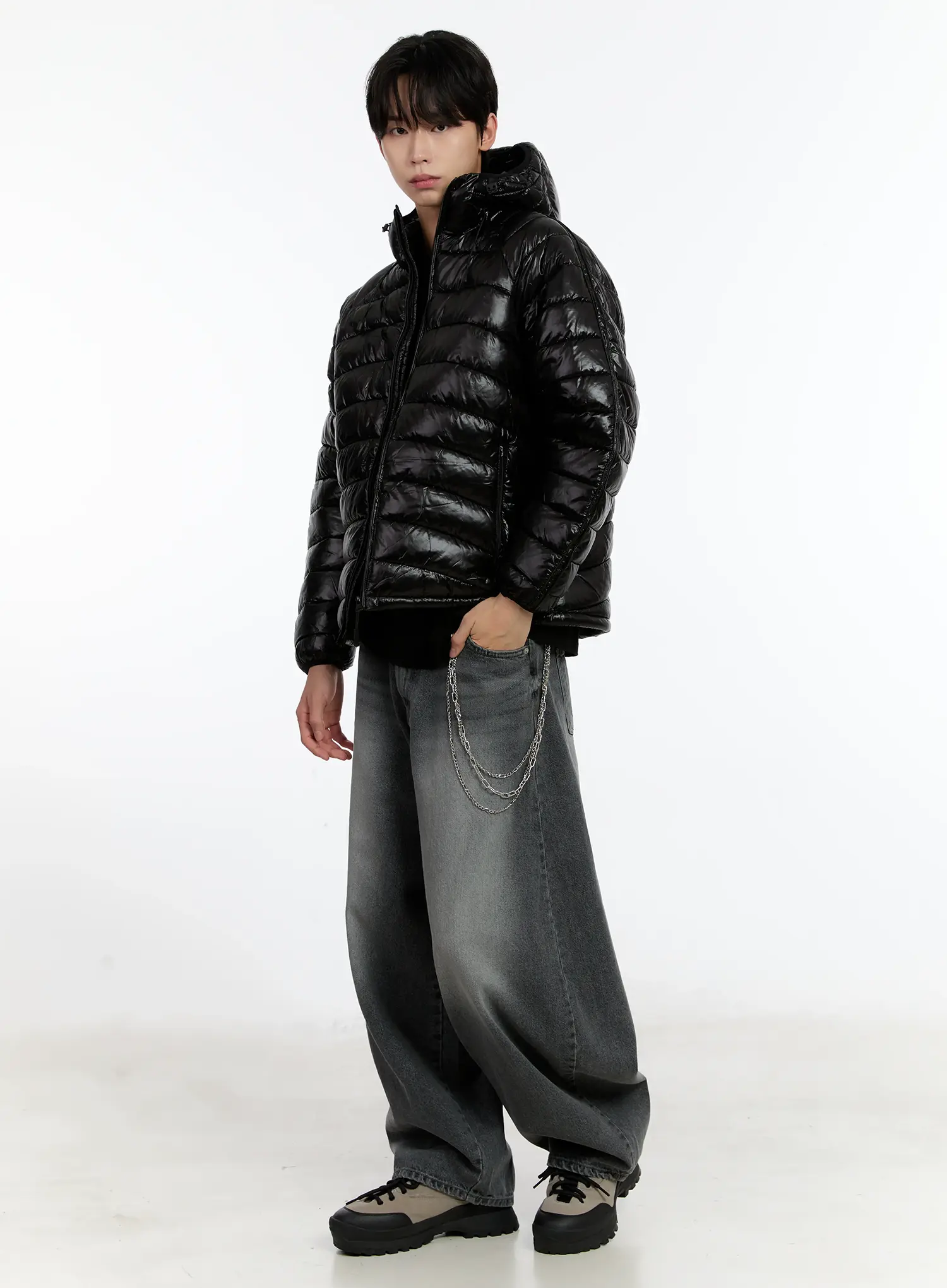 Men's Lightweight Hooded Puffer Jacket ID502 - Image 9