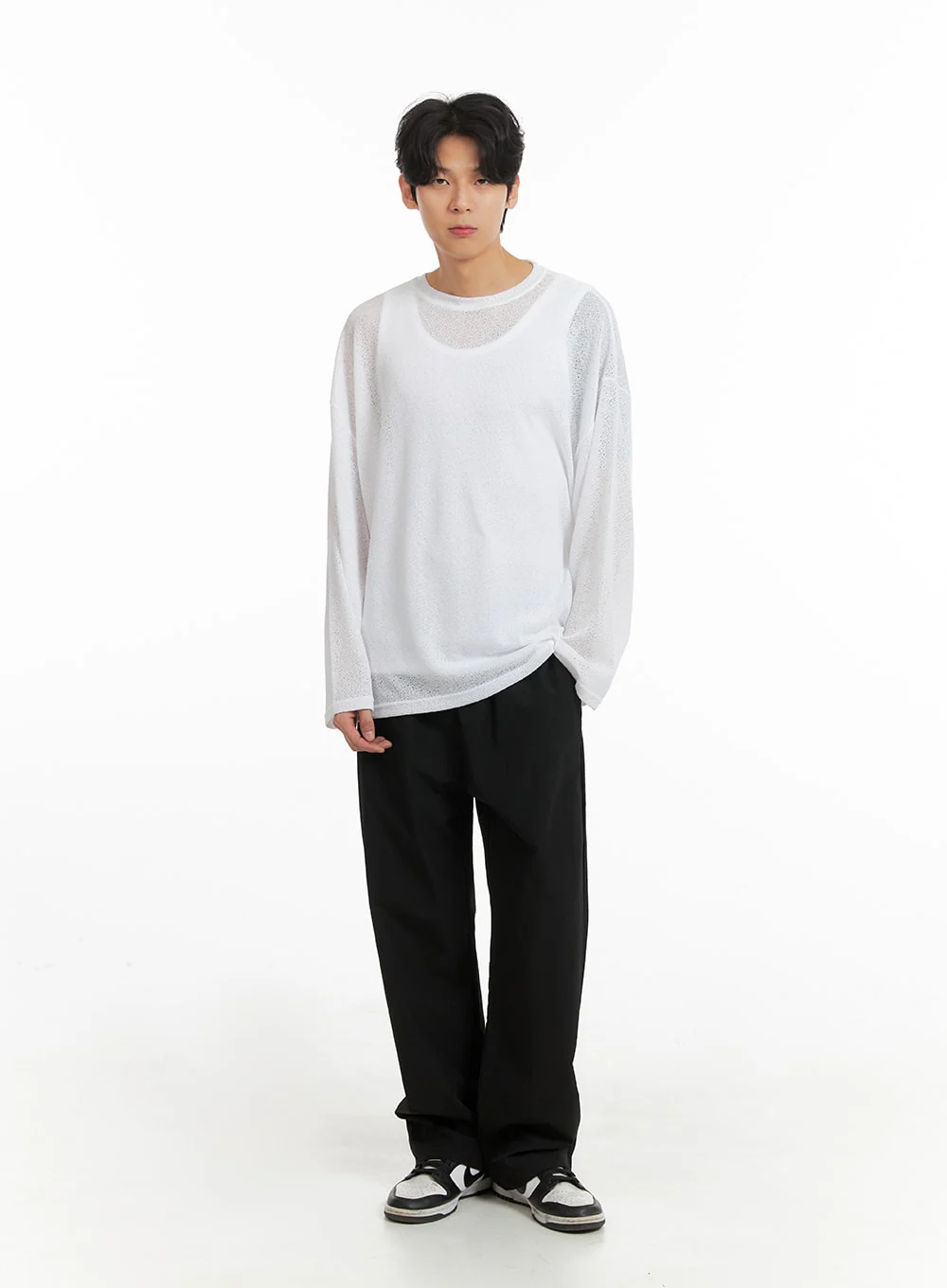 Men's Linen Blend Light Sweater IA401 - Image 2