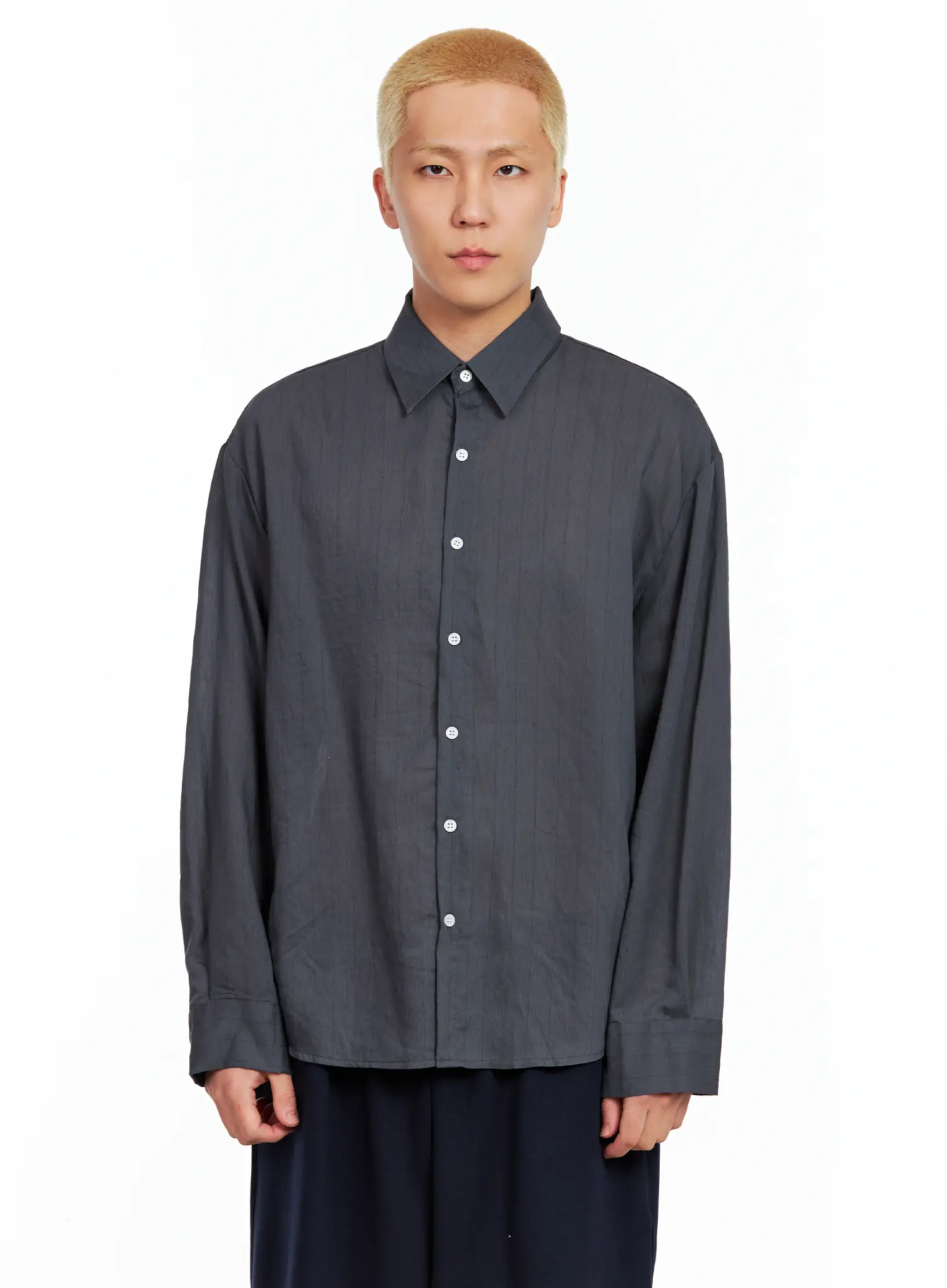 Men's Linen Button-Up Shirt IL514 - Image 17