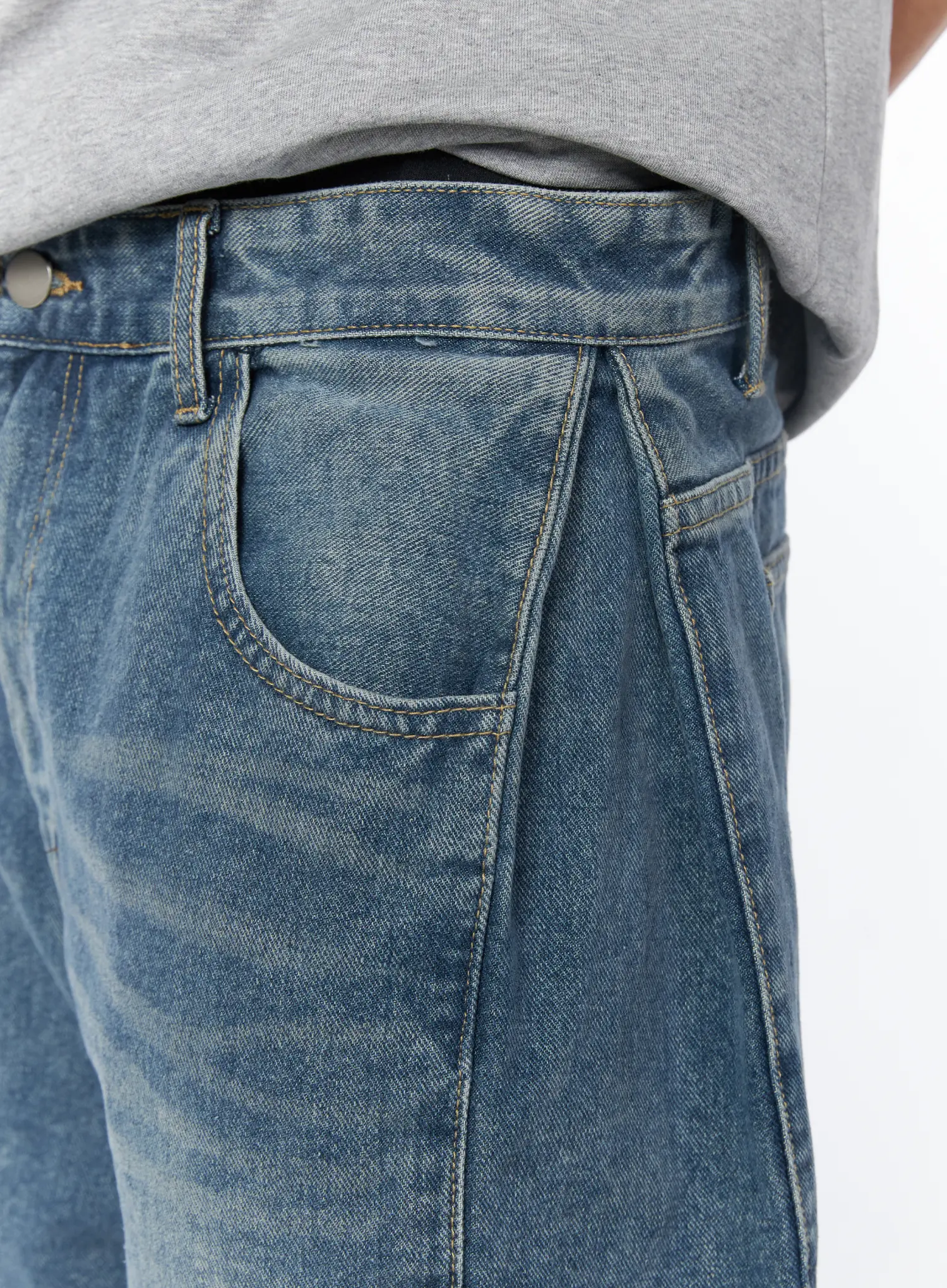 Men's Long Bermuda Jorts IU510 - Image 6
