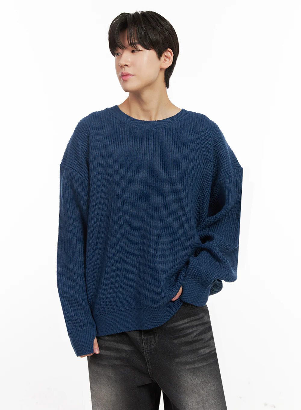 Men's Loose-Fit Sweater IJ517 - Image 3