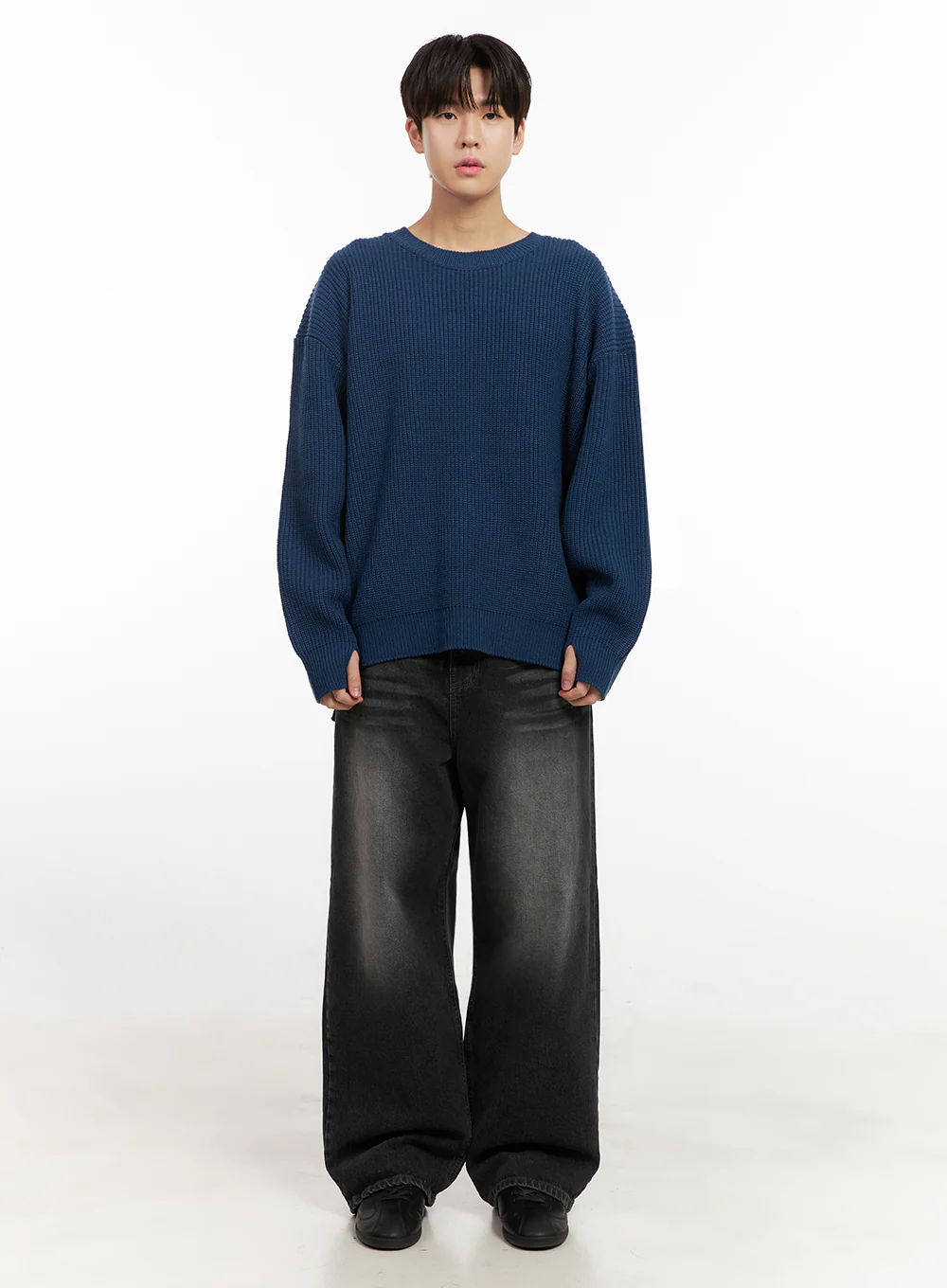 Men's Loose-Fit Sweater IJ517 - Image 7