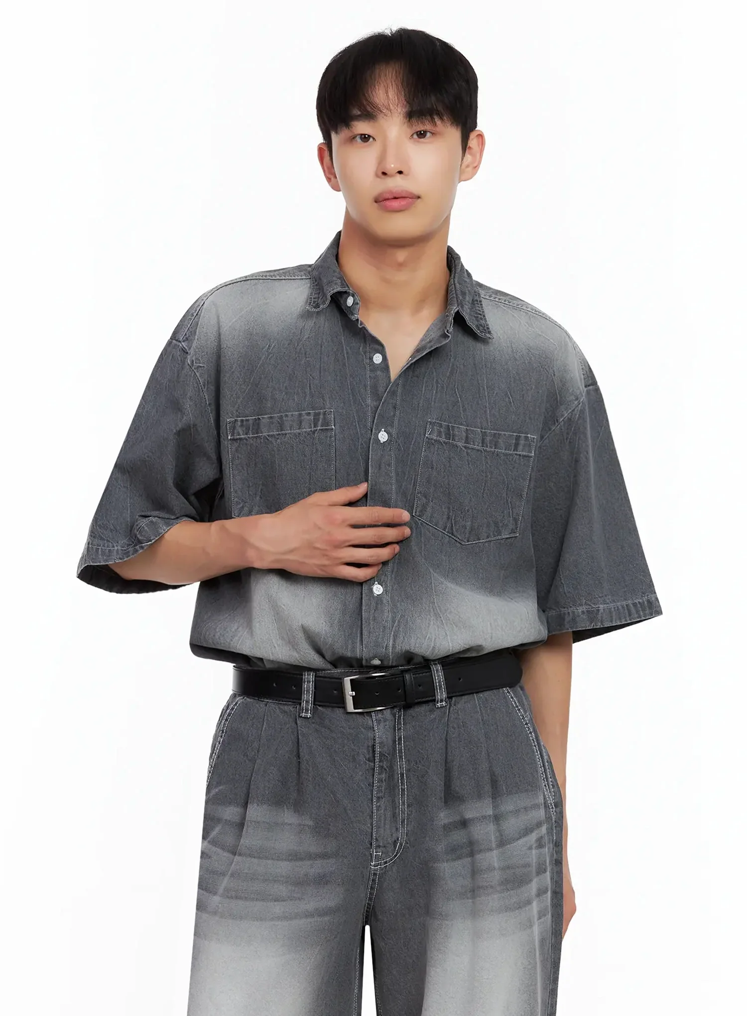 Men's Medium Square Buckle Belt IL516 - Image 3
