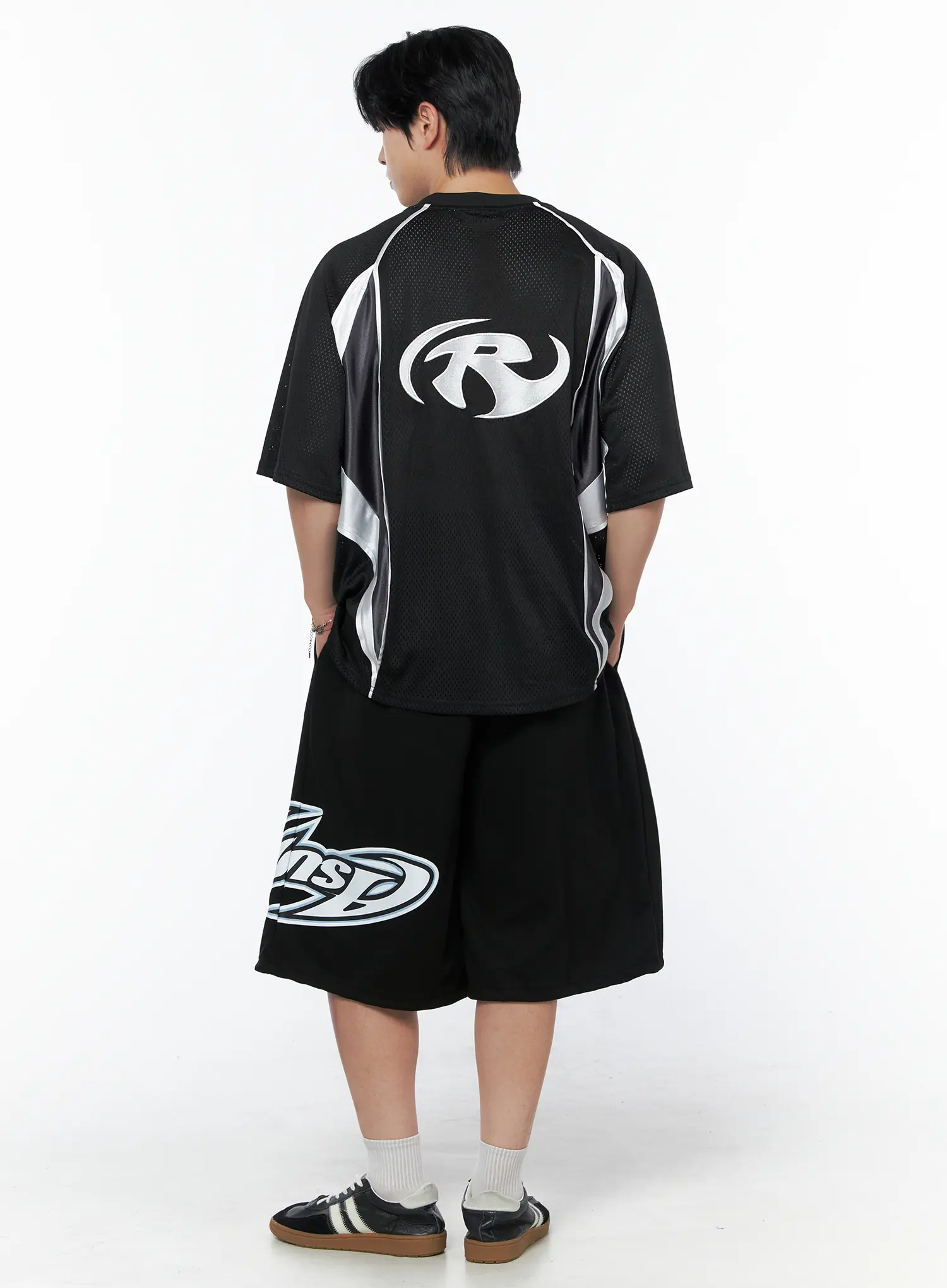 Men's Mesh Contrast V-Neck T-Shirt IU523 - Image 10