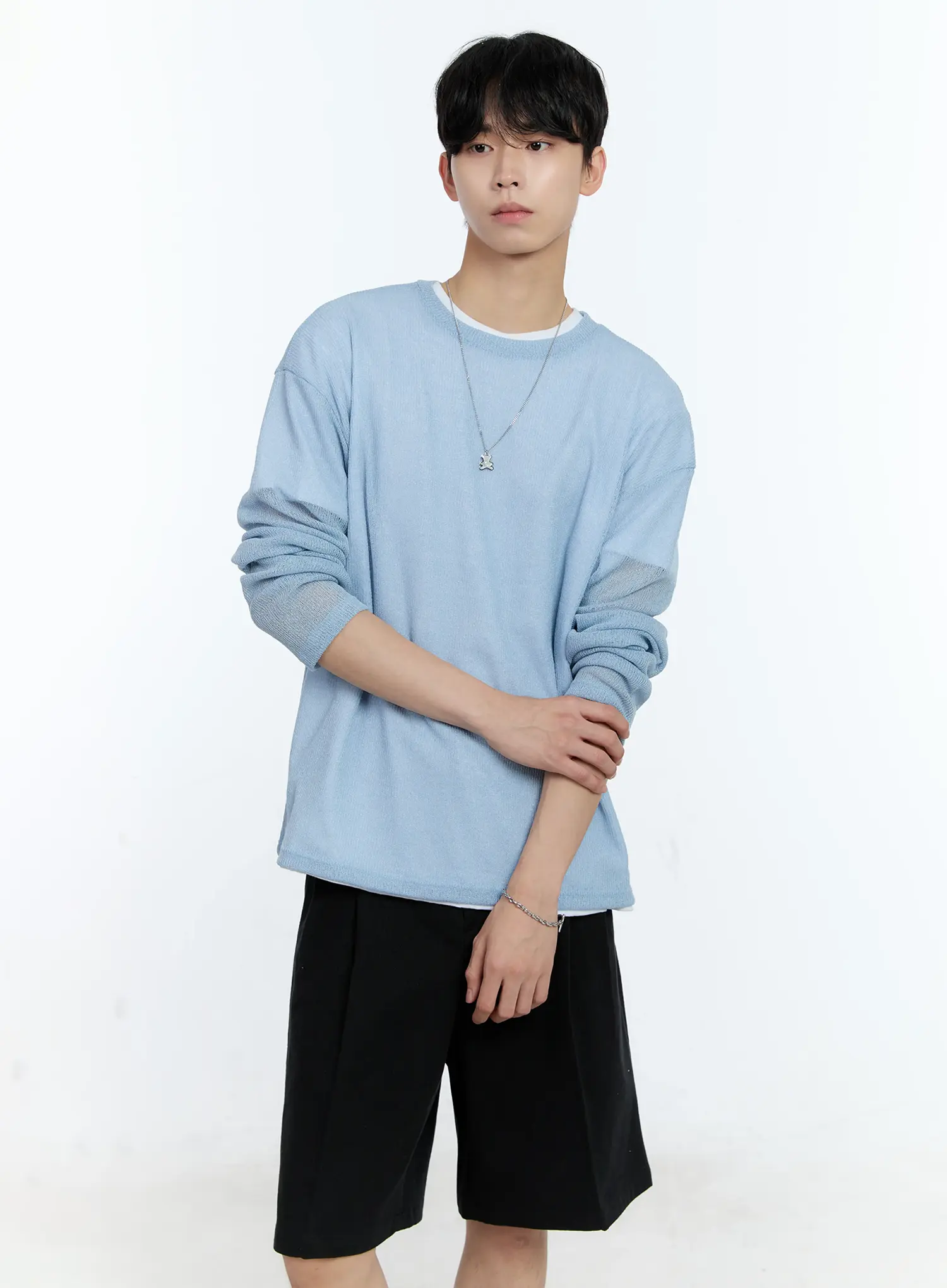 Men's Mesh Long-Sleeve Top IG501 - Image 9