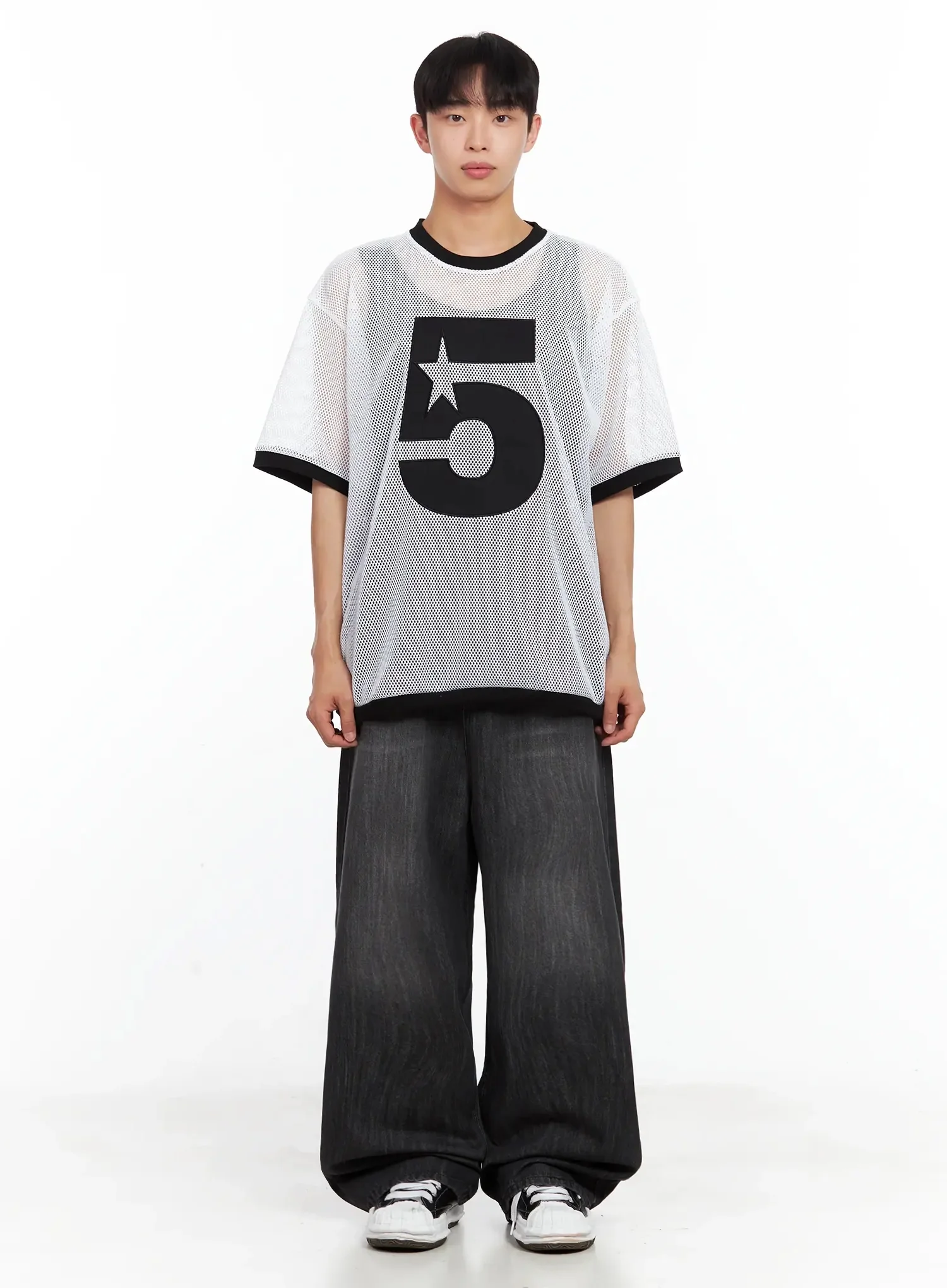 Men's Mesh Star Jersey Tee IL516 - Image 4