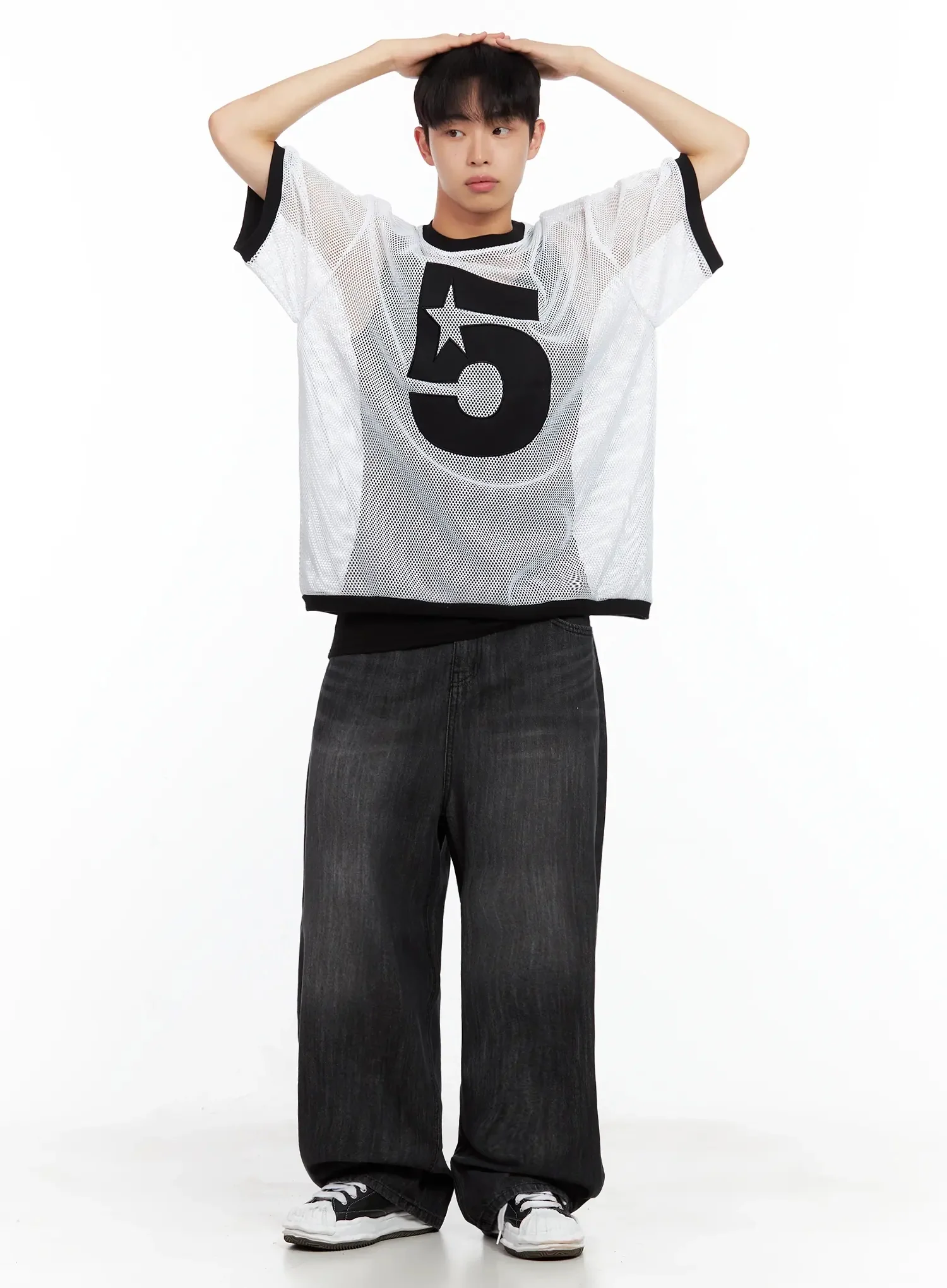 Men's Mesh Star Jersey Tee IL516 - Image 5