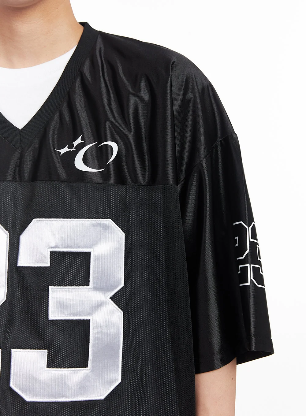Men's Mesh V-Neck Jersey T-Shirt IA525 - Image 5