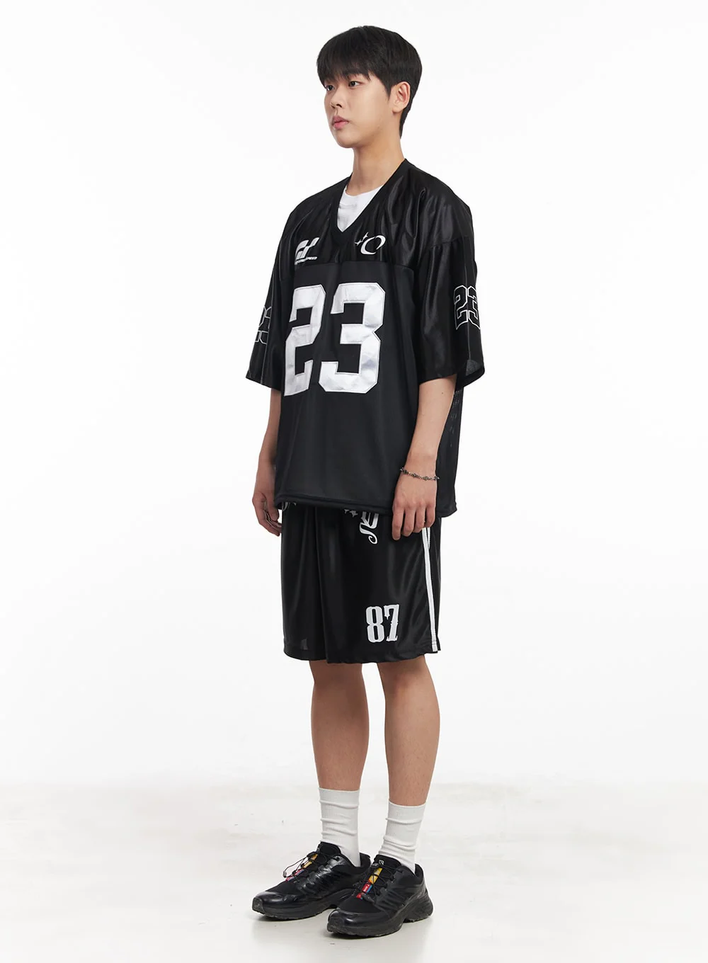 Men's Mesh V-Neck Jersey T-Shirt IA525 - Image 9