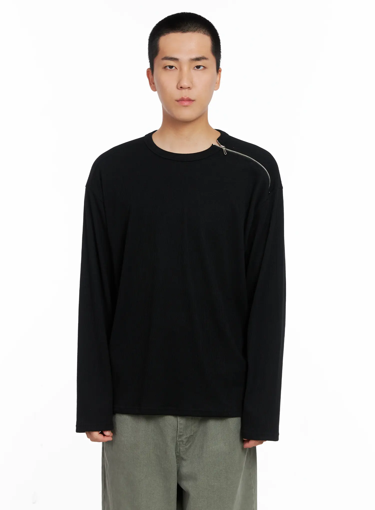 Men's One-Shoulder Zip Long Sleeve  IG529 - Image 12