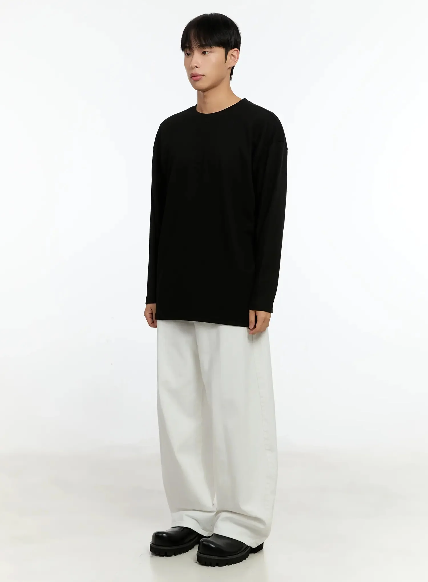 Men's Oversized Basic Long Sleeve Top IN506 - Image 8