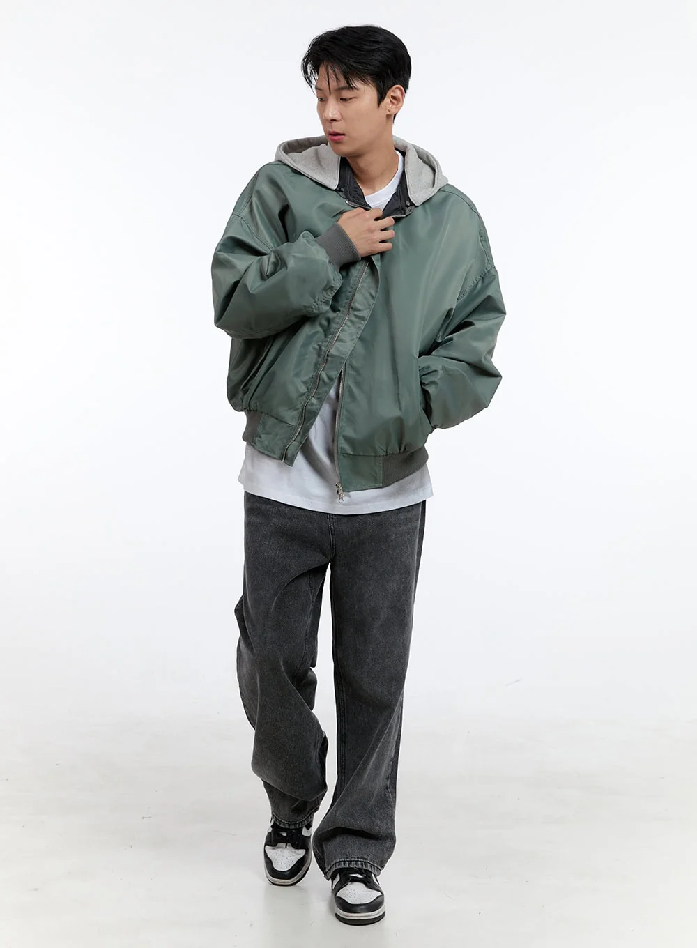 Men's Oversized Bomber Jacket IG427 - Image 6