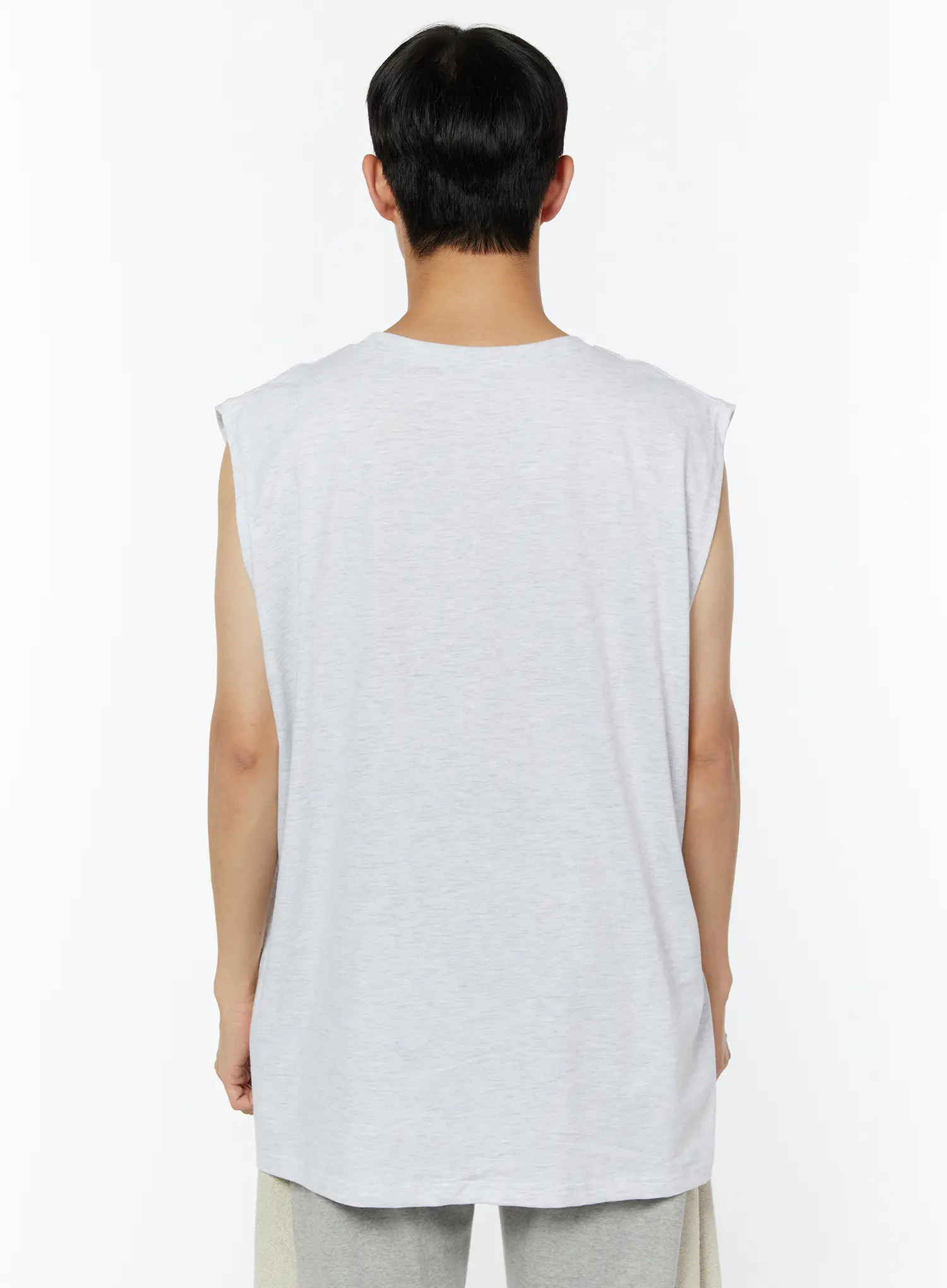 Men's Oversized Graphic Sleeveless Top IU518 - Image 5