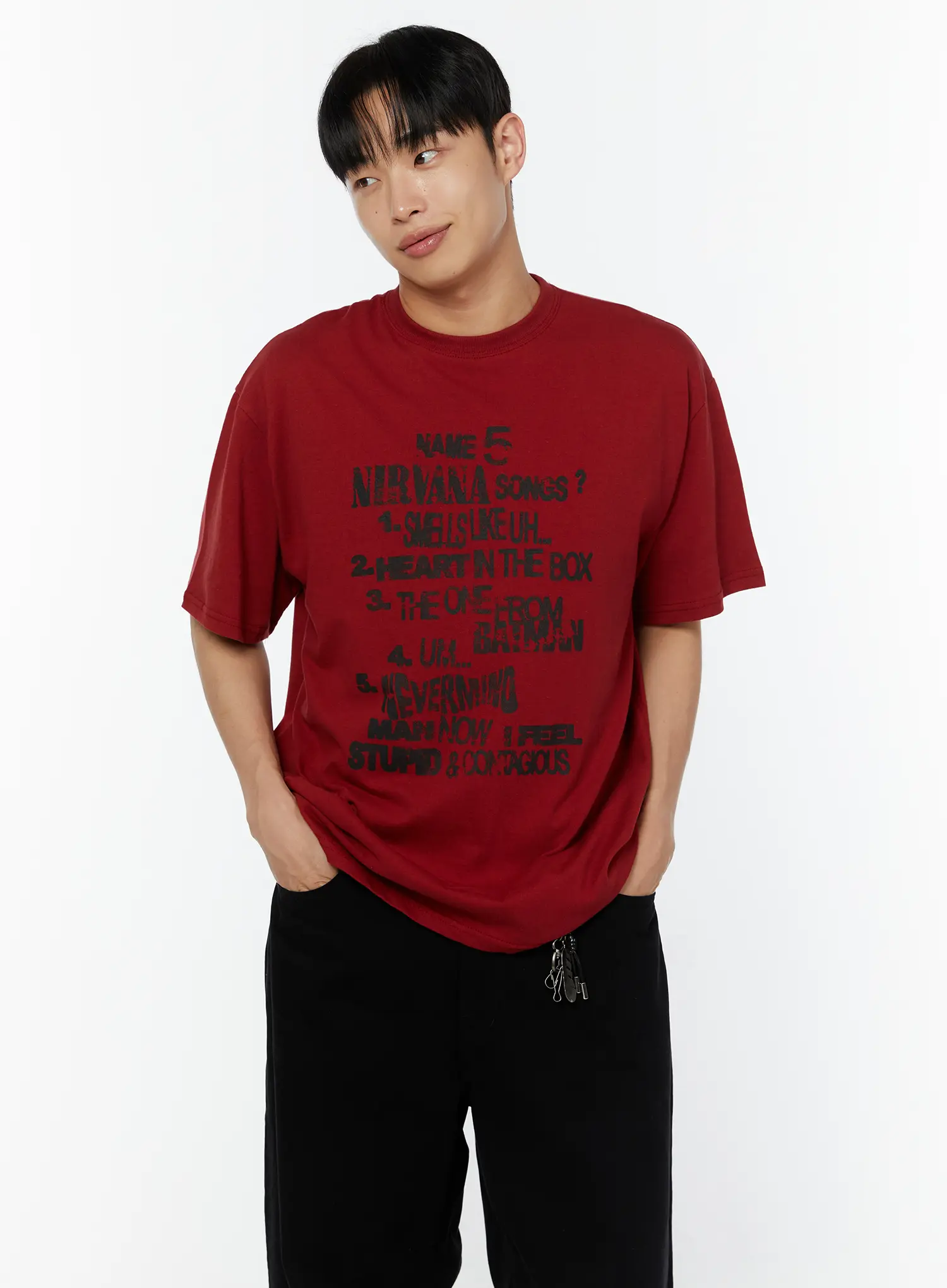 Men's Oversized Graphic Tee IU518 - Image 2