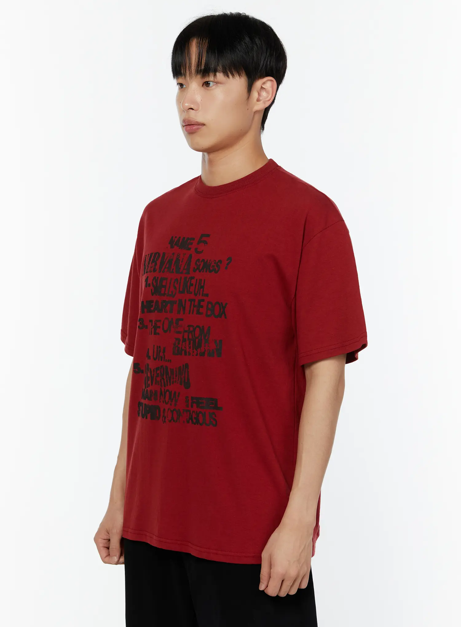Men's Oversized Graphic Tee IU518 - Image 4