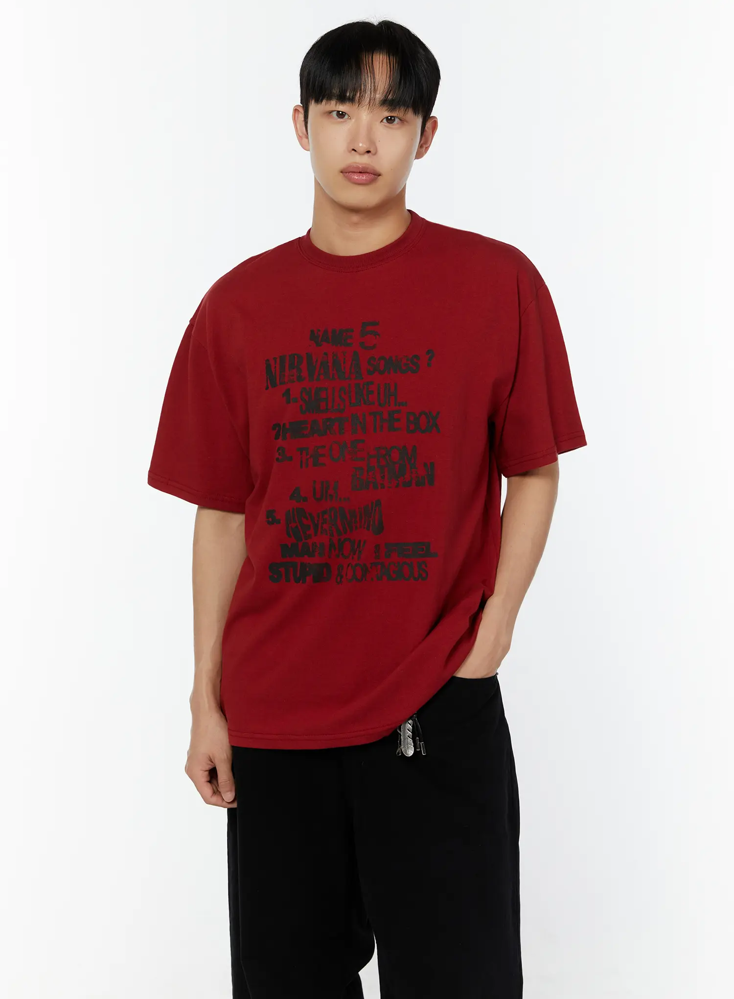 Men's Oversized Graphic Tee IU518 - Image 6