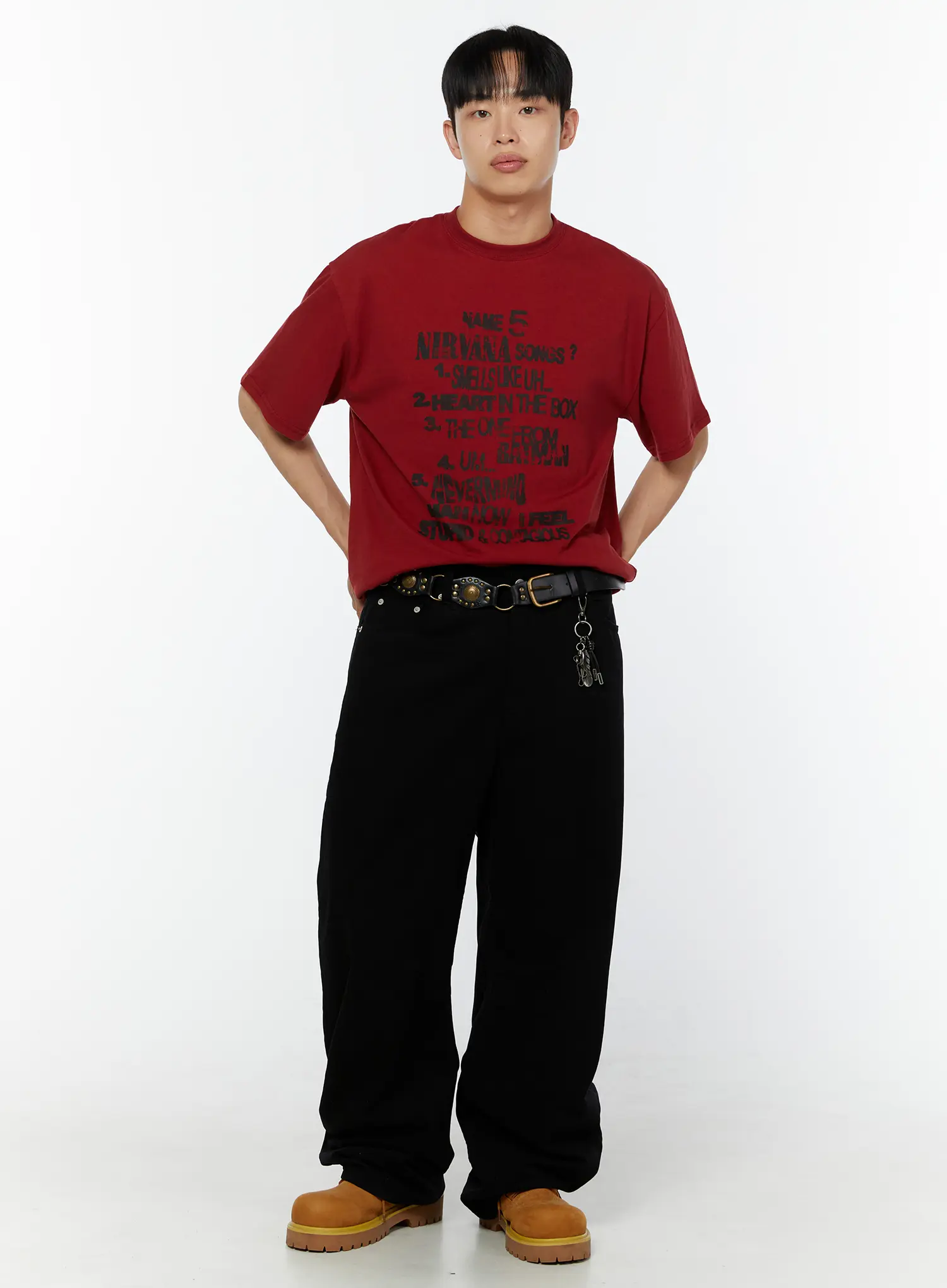 Men's Oversized Graphic Tee IU518 - Image 7
