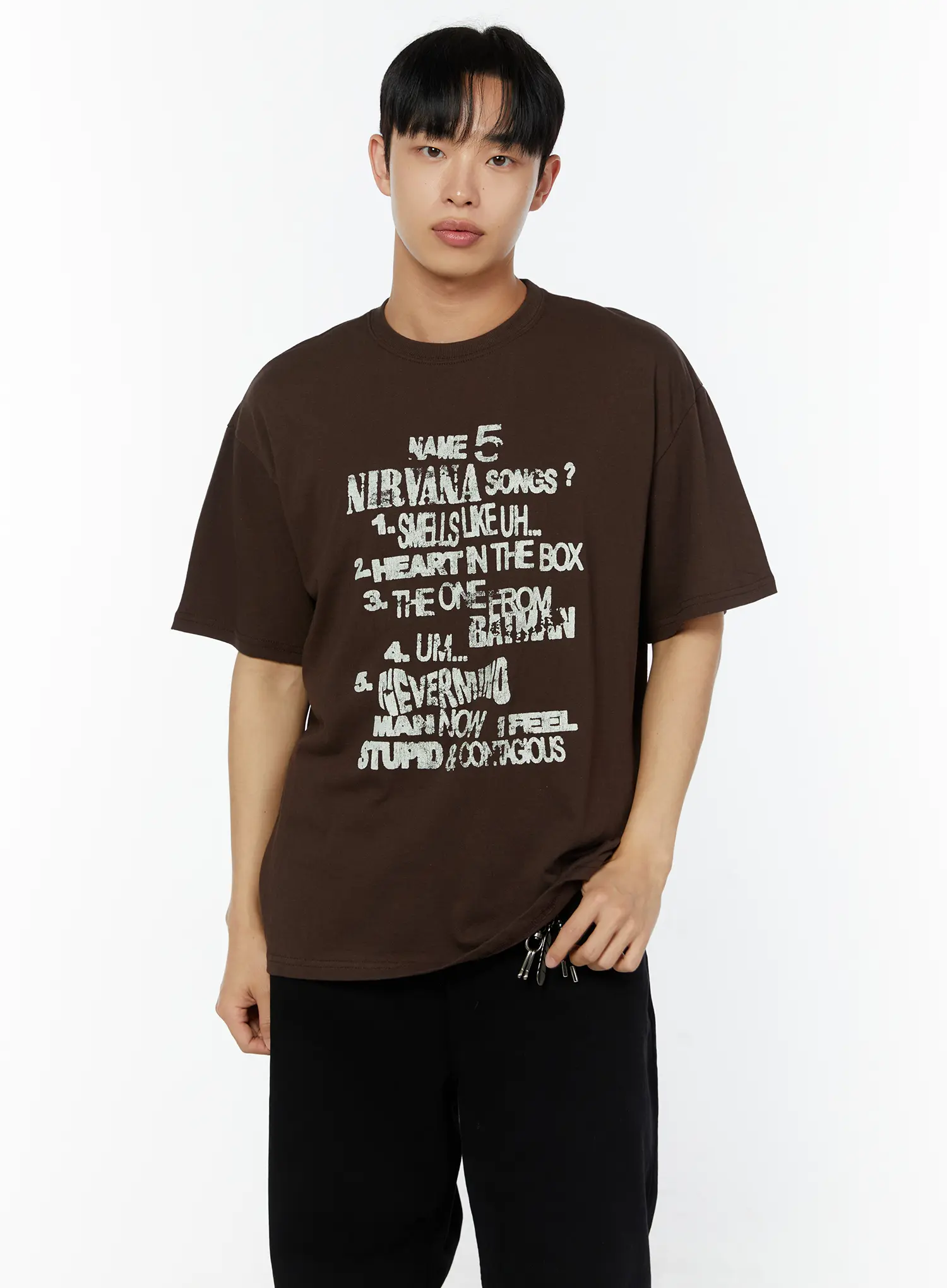 Men's Oversized Graphic Tee IU518 - Image 8