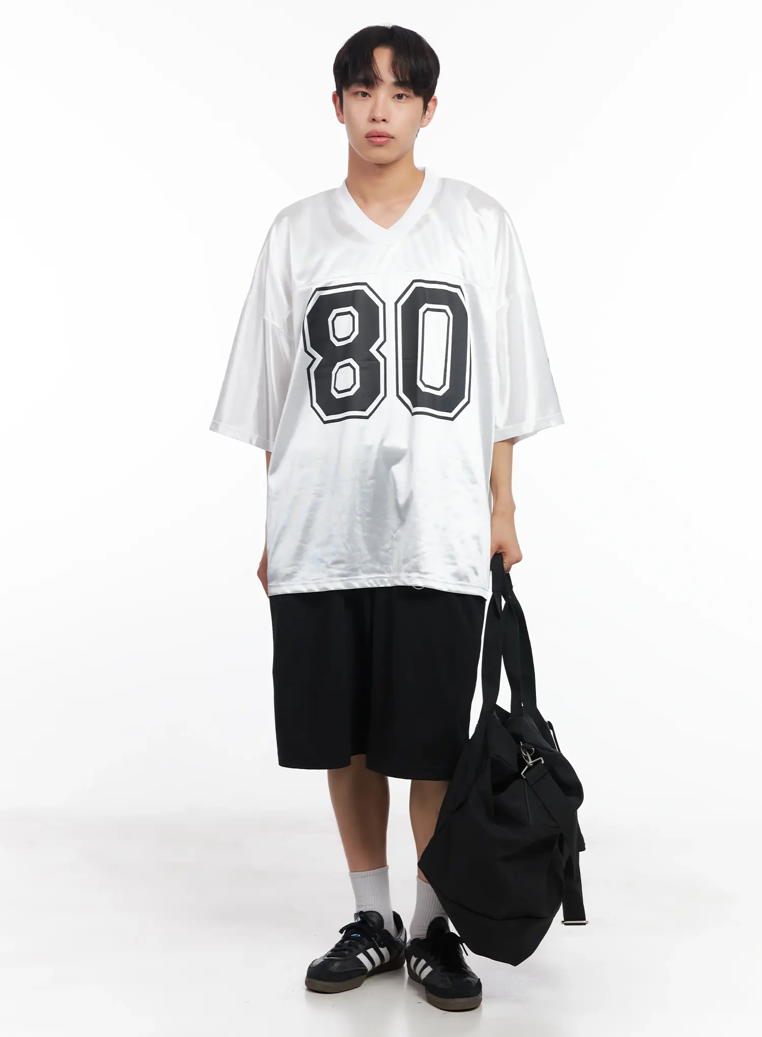Men's Oversized V-Neck Jersey IU518 - Image 10