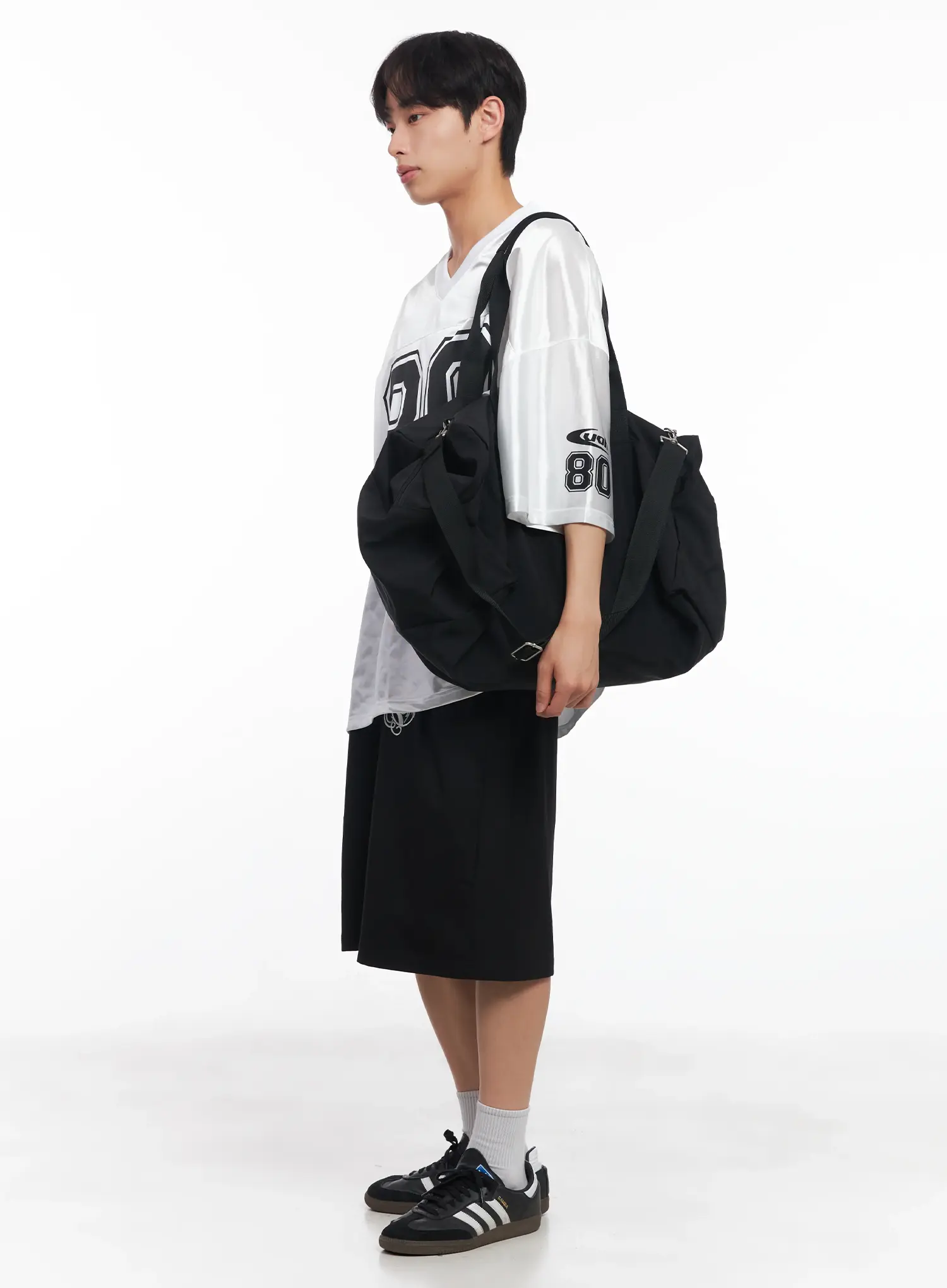 Men's Oversized V-Neck Jersey IU518 - Image 2