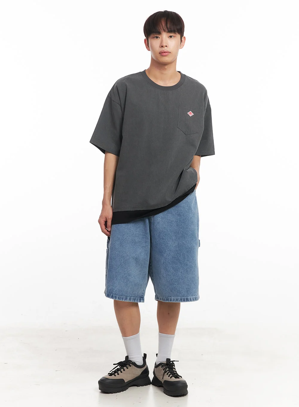 Men's Oversized Washed T-Shirt IA521 - Image 2