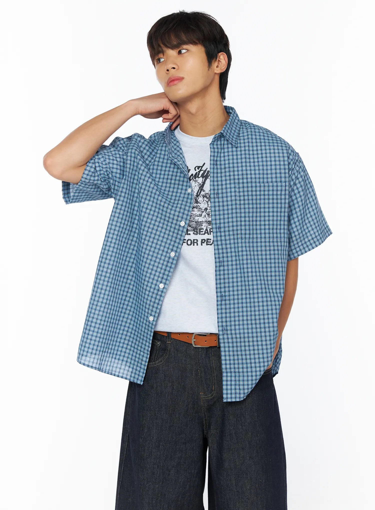 Men's Peaceful Field Graphic T-Shirt IY529 - Image 8