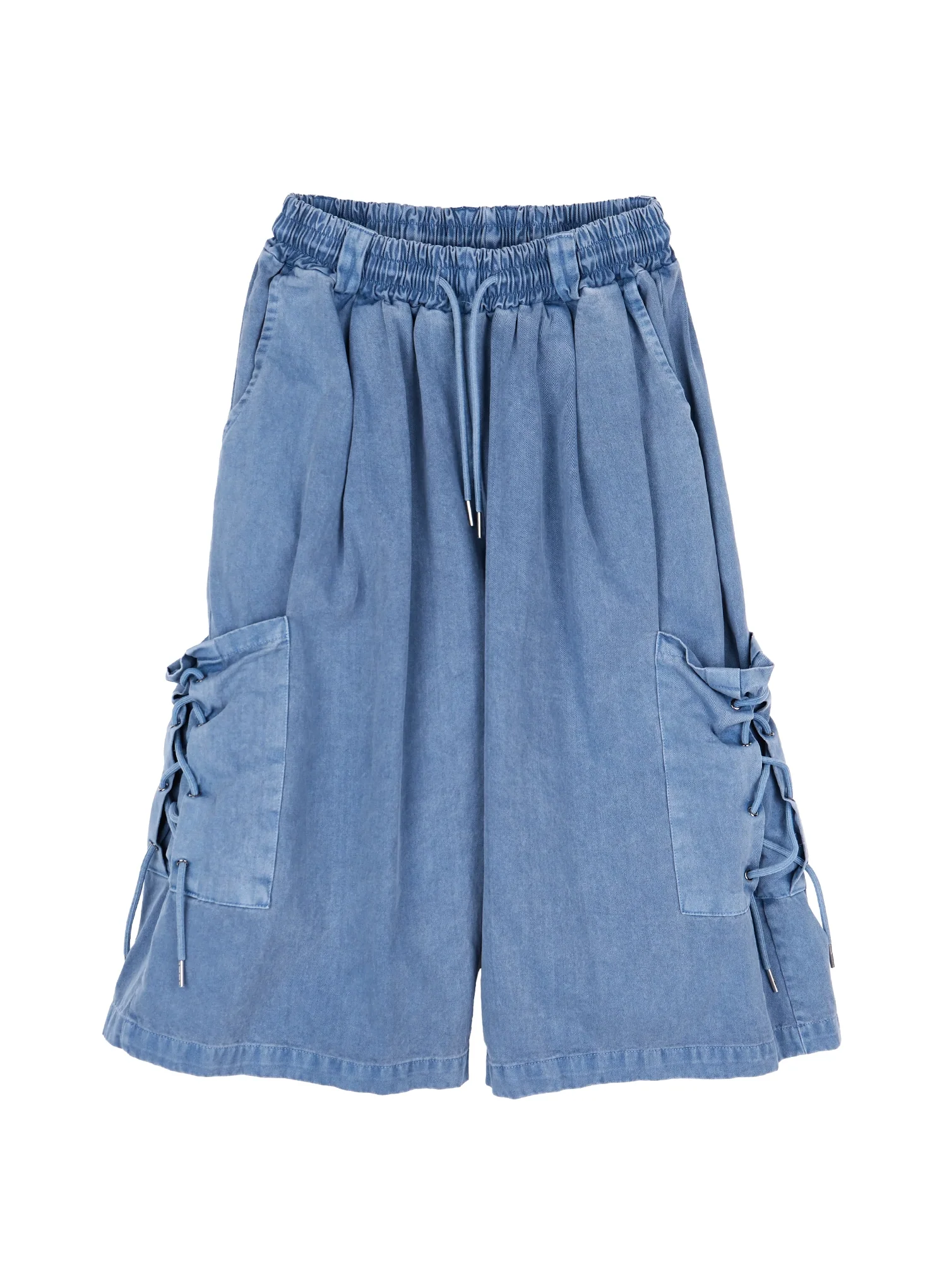 Men's Pigment Dyed Bermuda Shorts (Light Blue) IY513 - Image 7