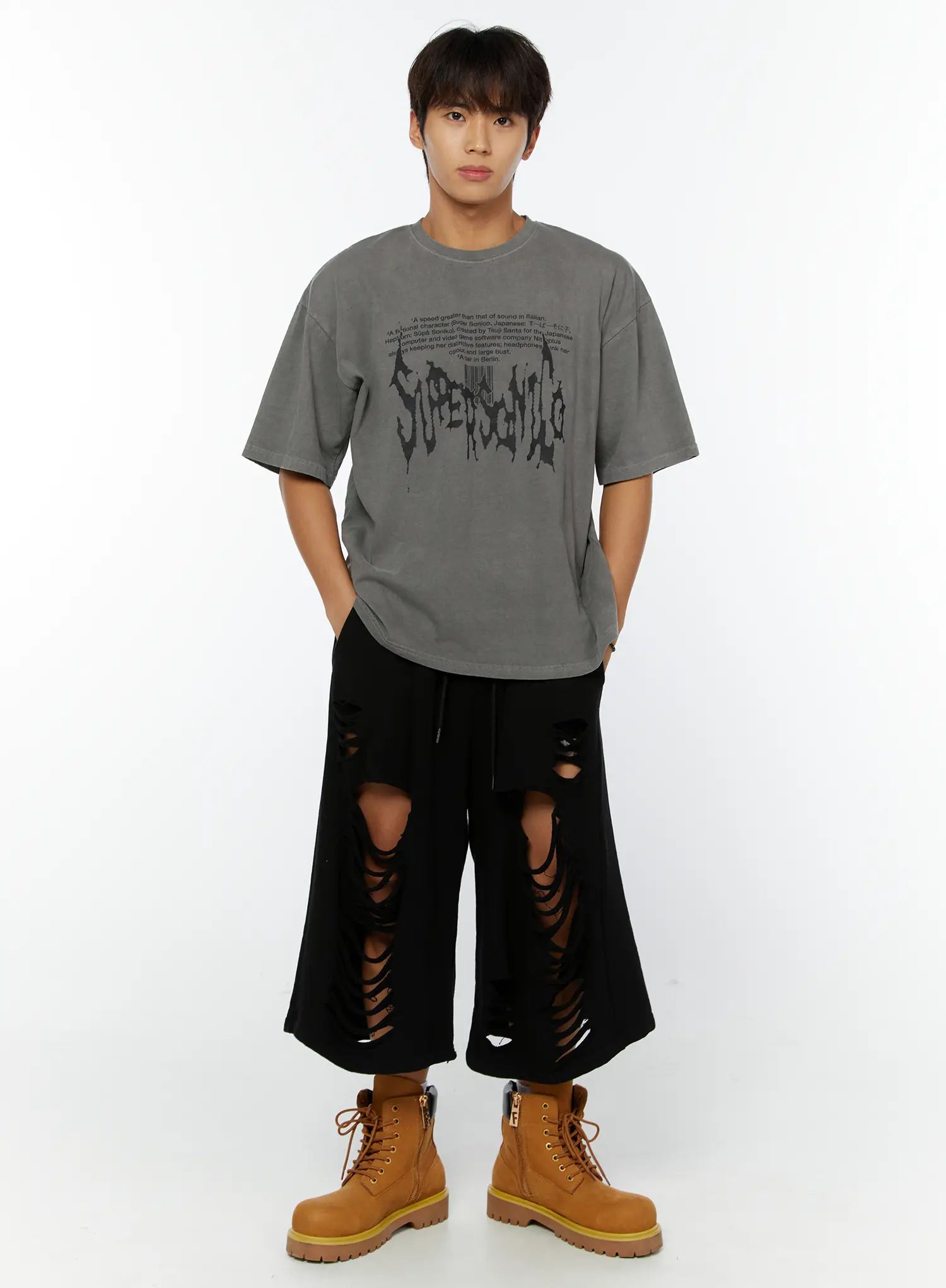 Men's Pigment Dyed Graphic Tee IY514 - Image 2