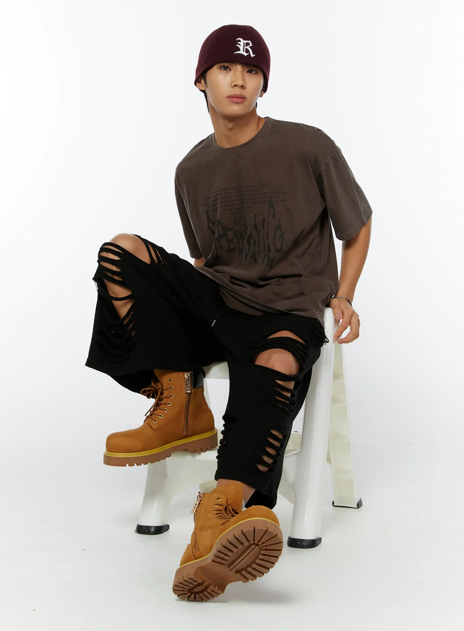 Men's Pigment Dyed Graphic Tee IY514 - Image 9