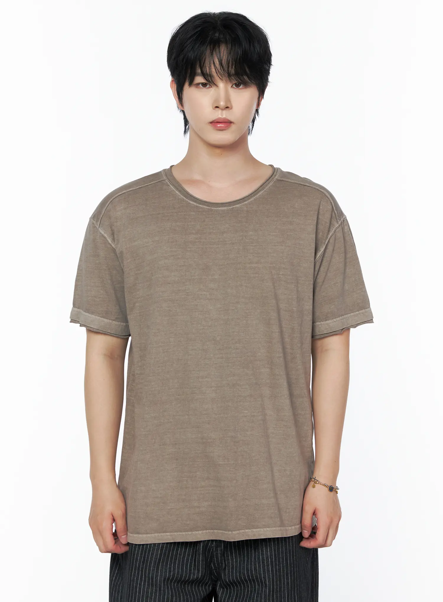 Men's Pigment Washed T-Shirt IU523 - Image 10