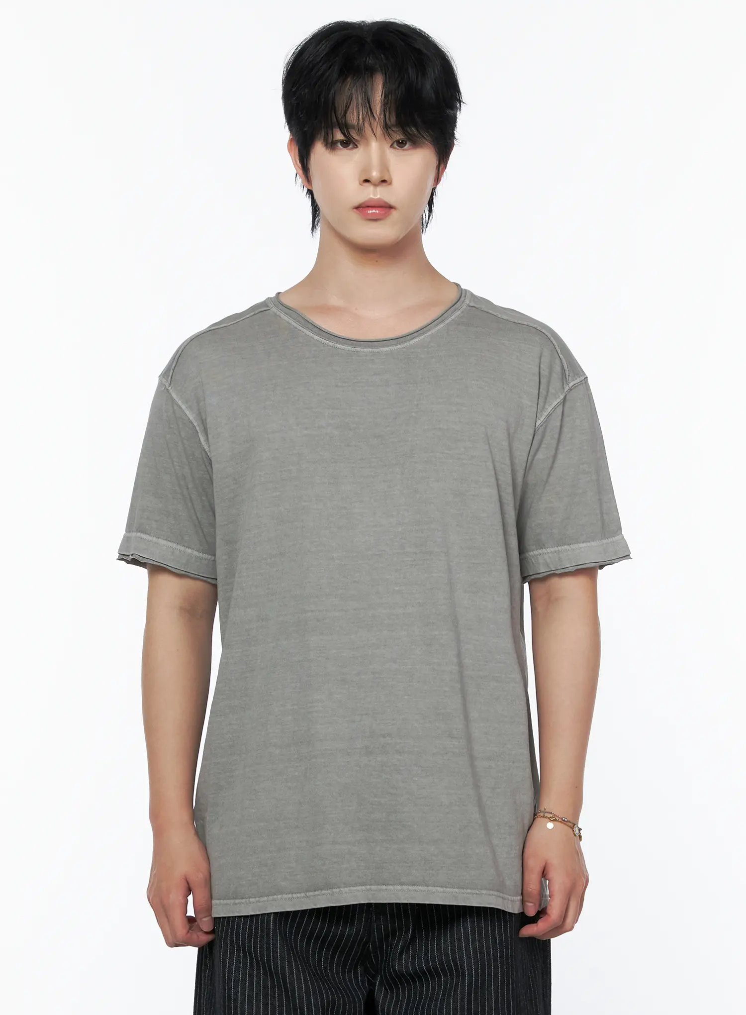 Men's Pigment Washed T-Shirt IU523 - Image 9