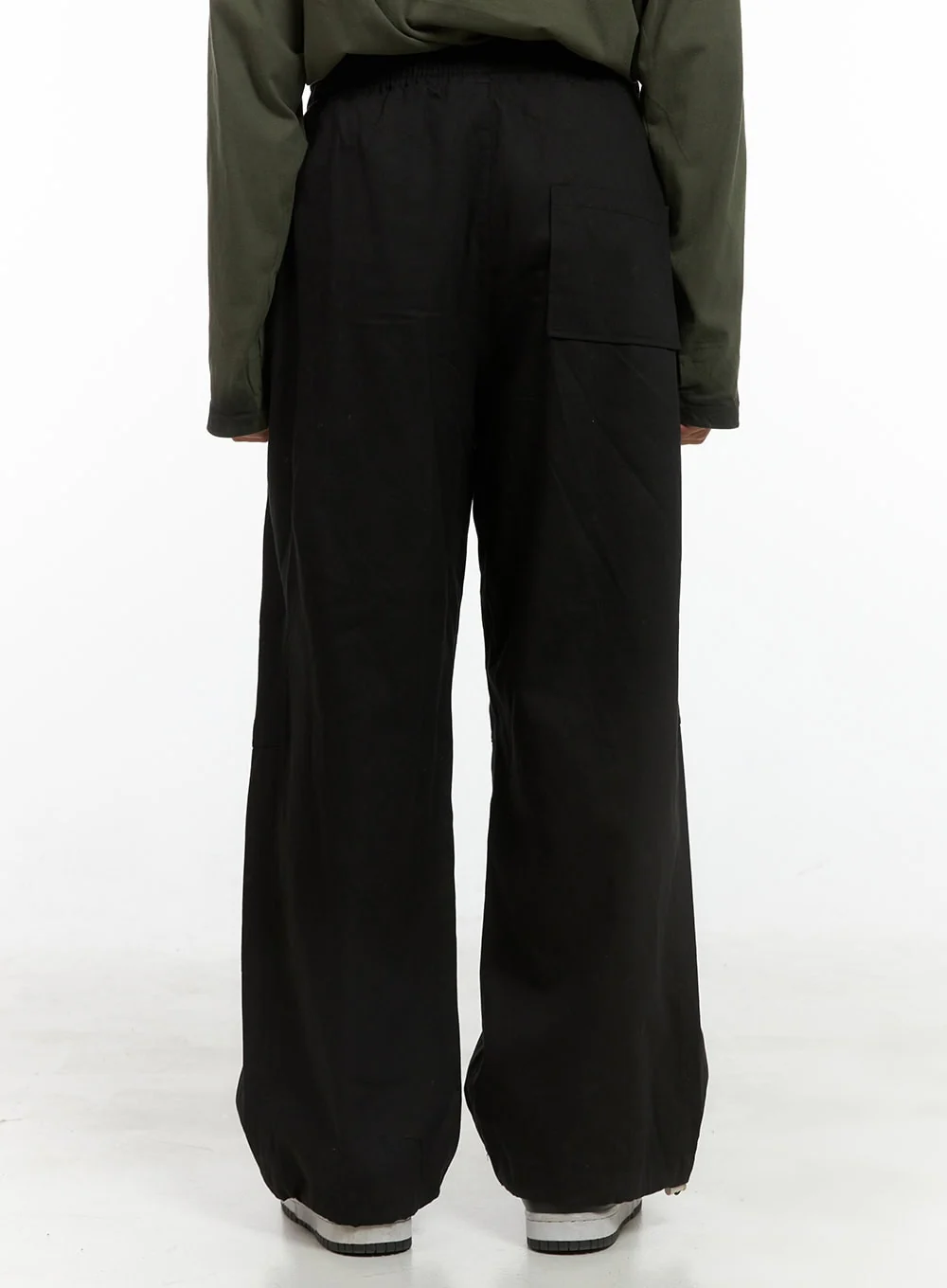 Men's Pintuck Banded Wide Fit Cotton Pants IS420 - Image 6