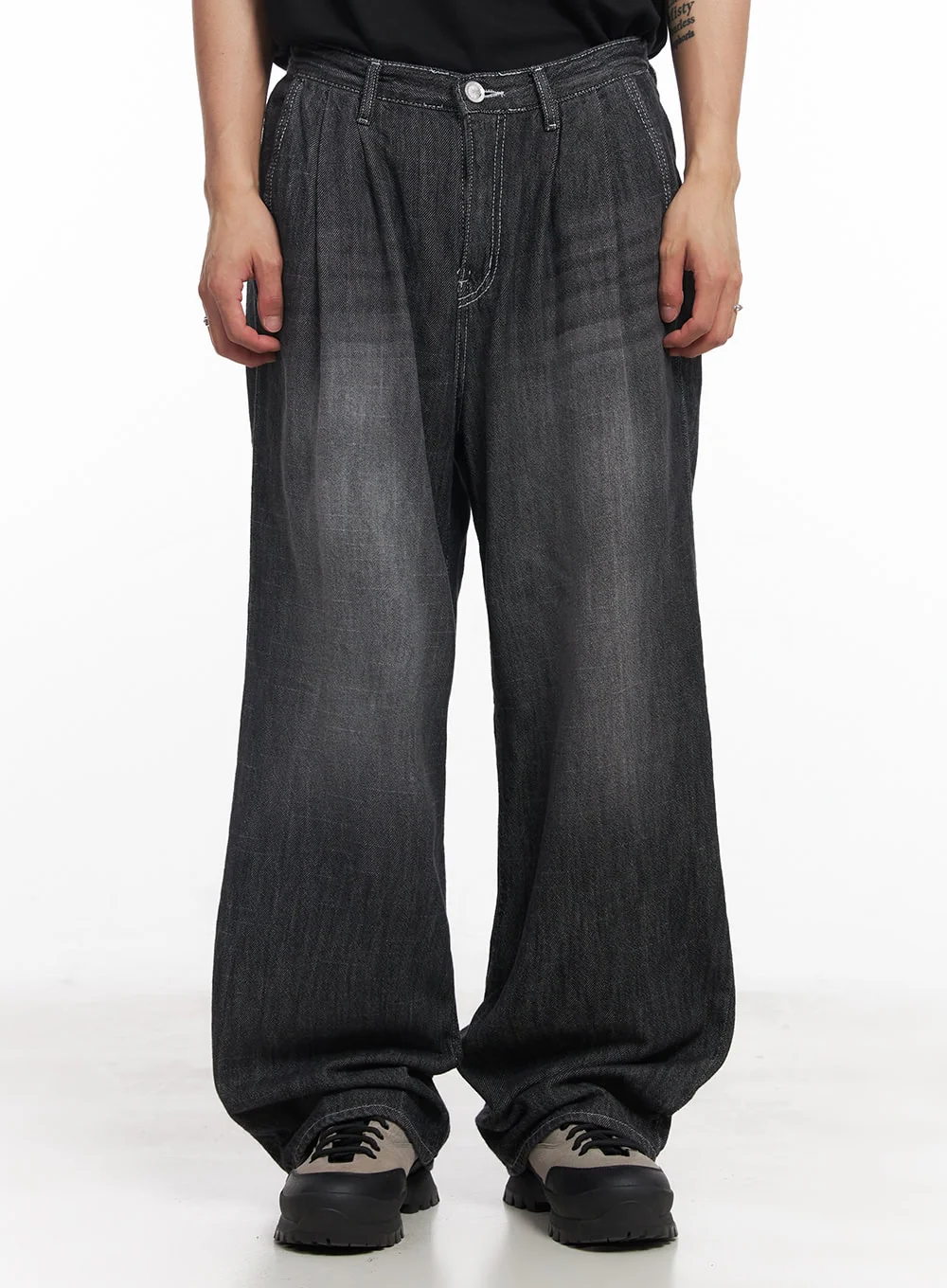 Men's Pintuck Linen Comfort Jeans IY508 - Image 2