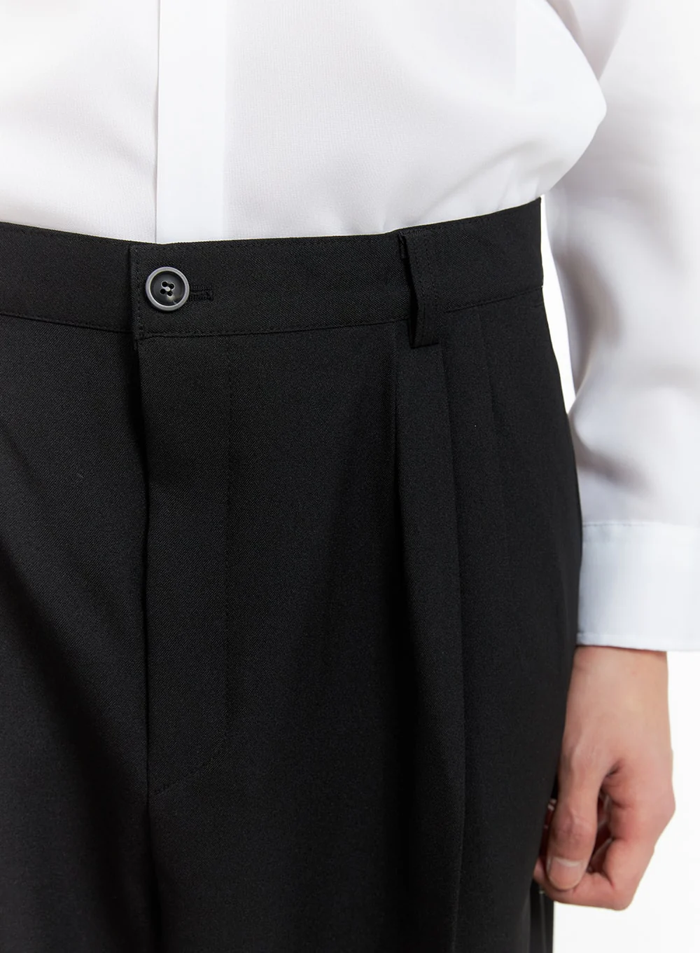 Men's Pintuck Wide Fit Tailored Pants IA402 - Image 4