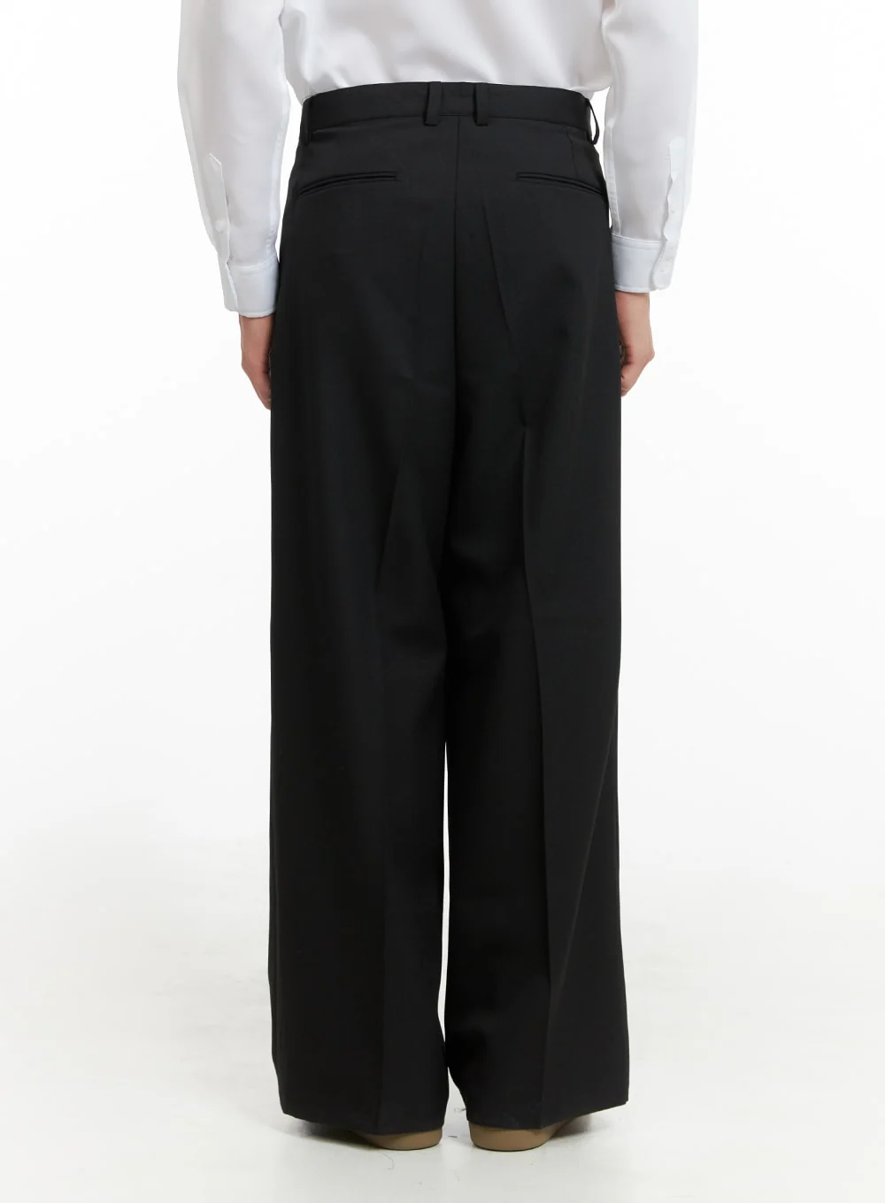 Men's Pintuck Wide Fit Tailored Pants IA402 - Image 6