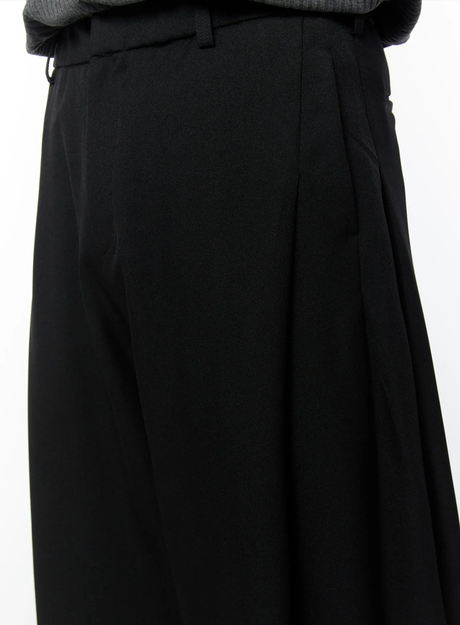 Men's Pintuck Wide Leg Trousers IU508 - Image 7