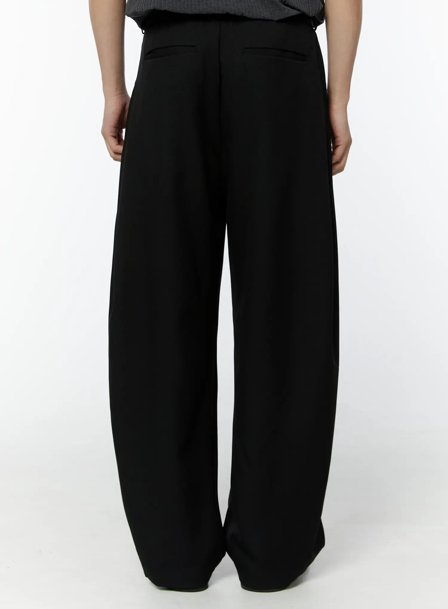 Men's Pintuck Wide Leg Trousers IU508 - Image 8