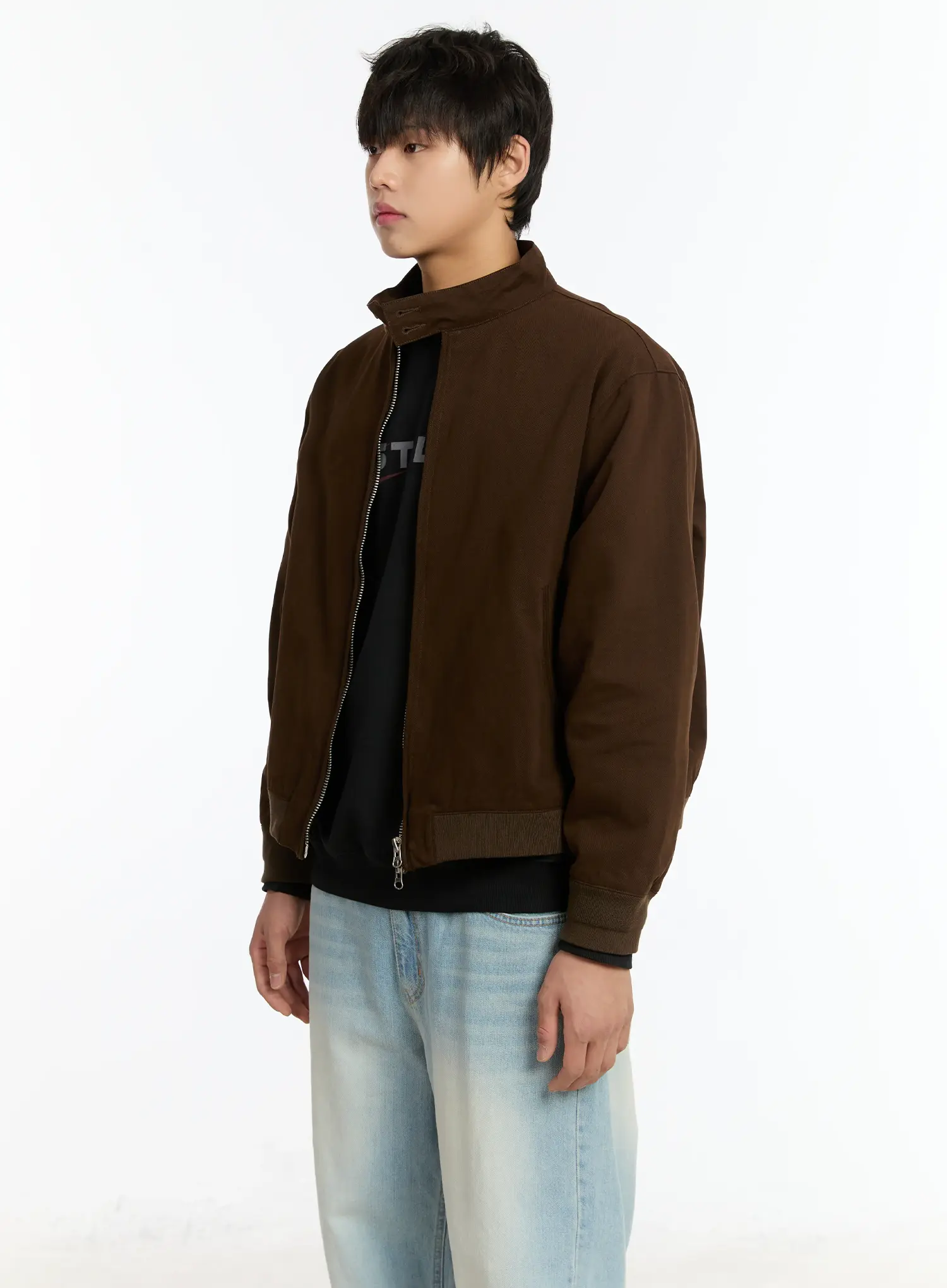 Men's Plaid Harrington Jacket IM502 - Image 4