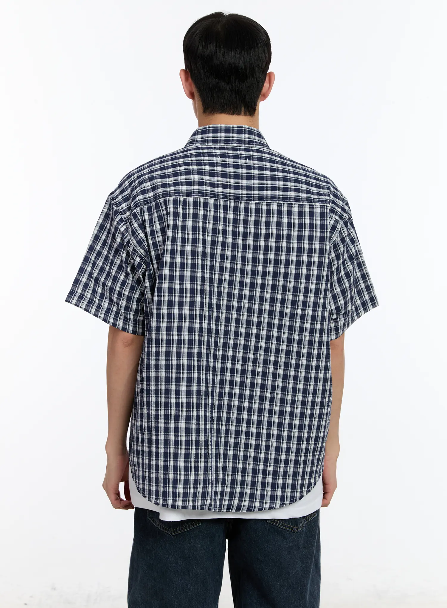 Men's Plaid Shirt IA508 - Image 5