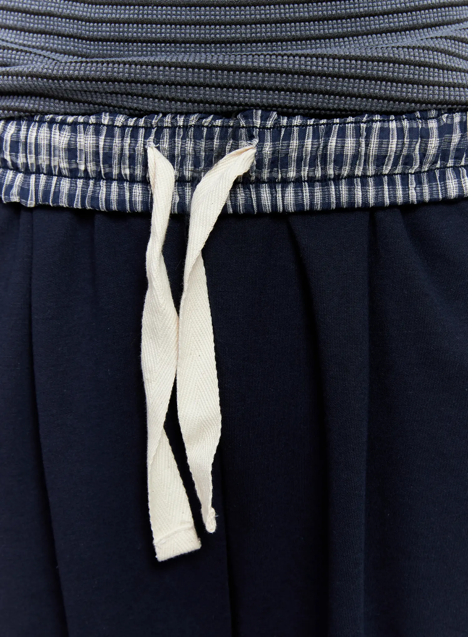 Men's Plaid Waistband Sweatpants IO502 - Image 2