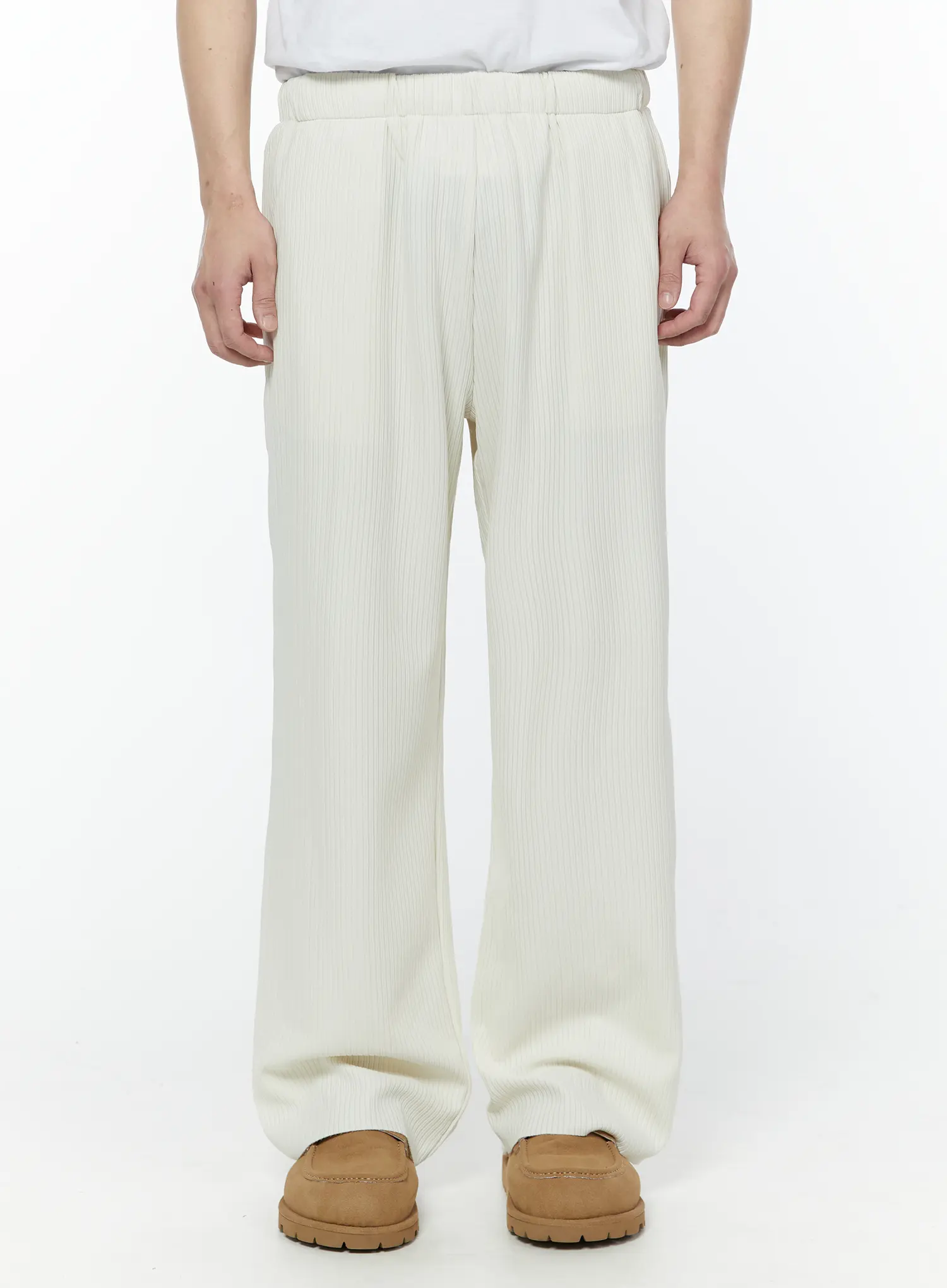 Men's Pleated Wide Leg Pants IY506 - Image 2