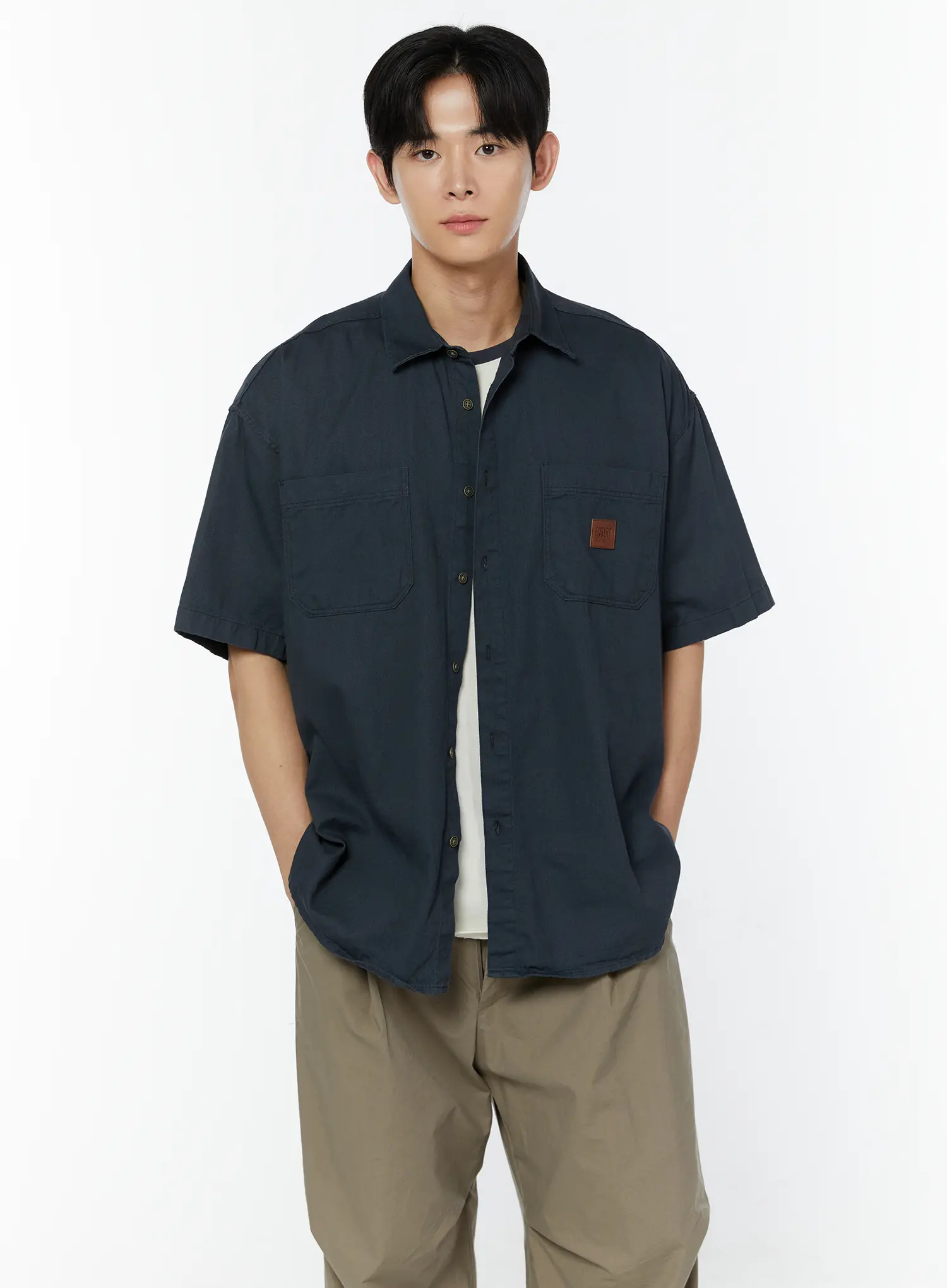 Men's Pocket Button-Up Shirt IU508