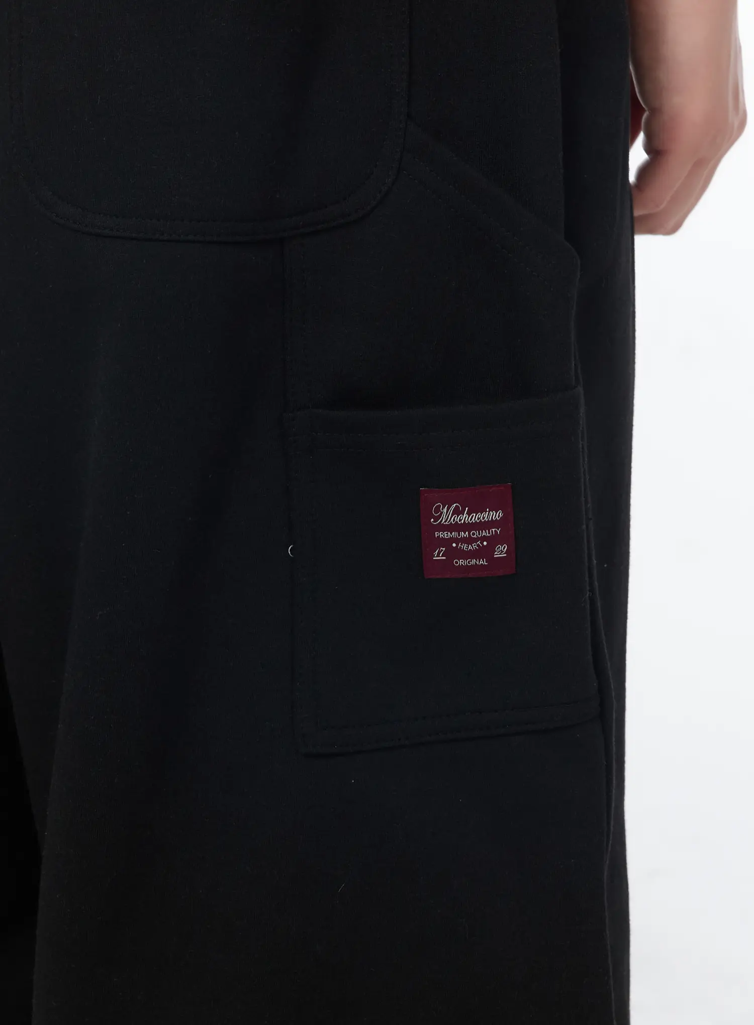 Men's Relaxed-Fit Bermuda Shorts (Black) IY522 - Image 2