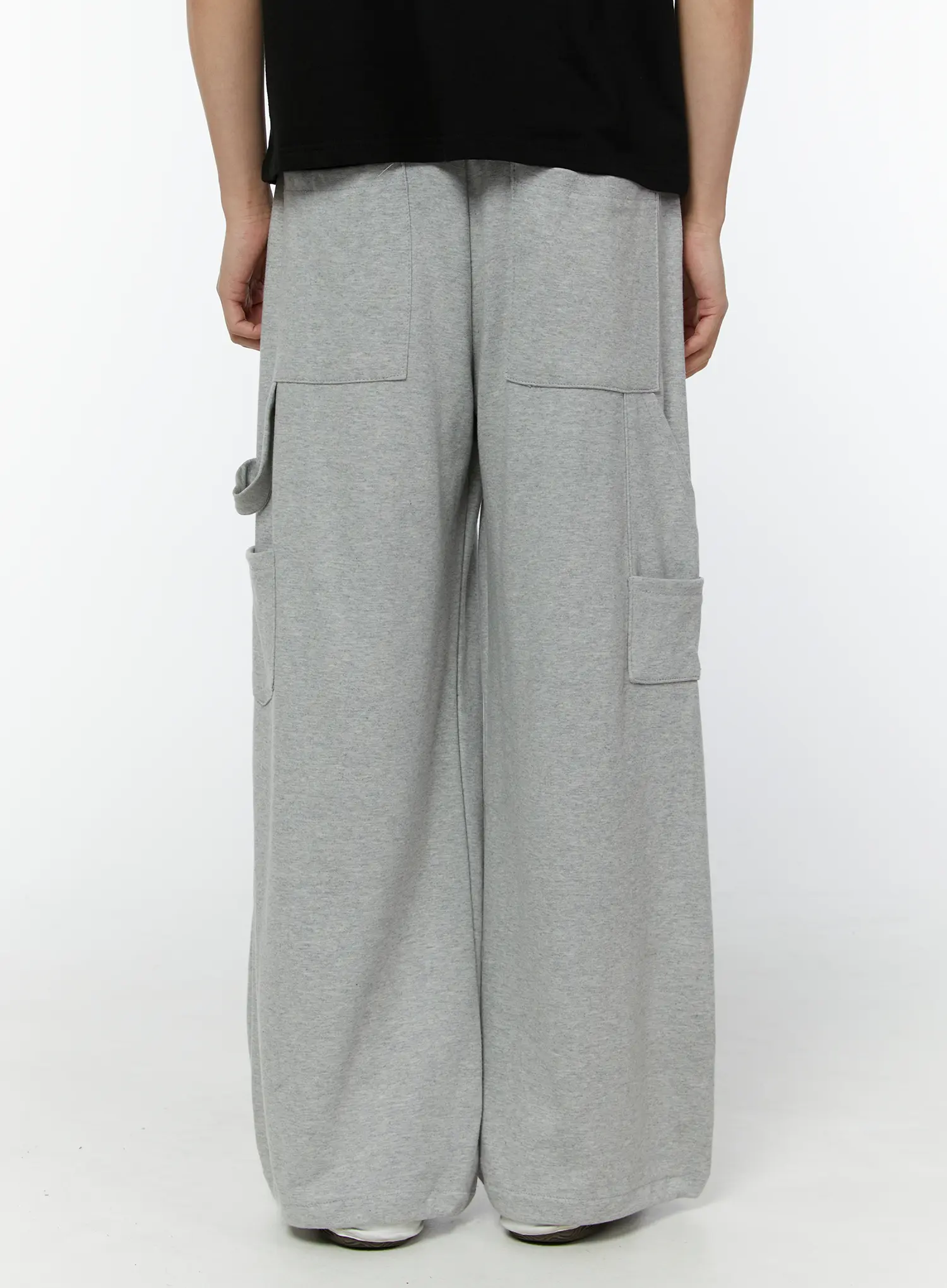 Men's Relaxed Fit Cargo Sweatpants (Gray) IU508 - Image 7