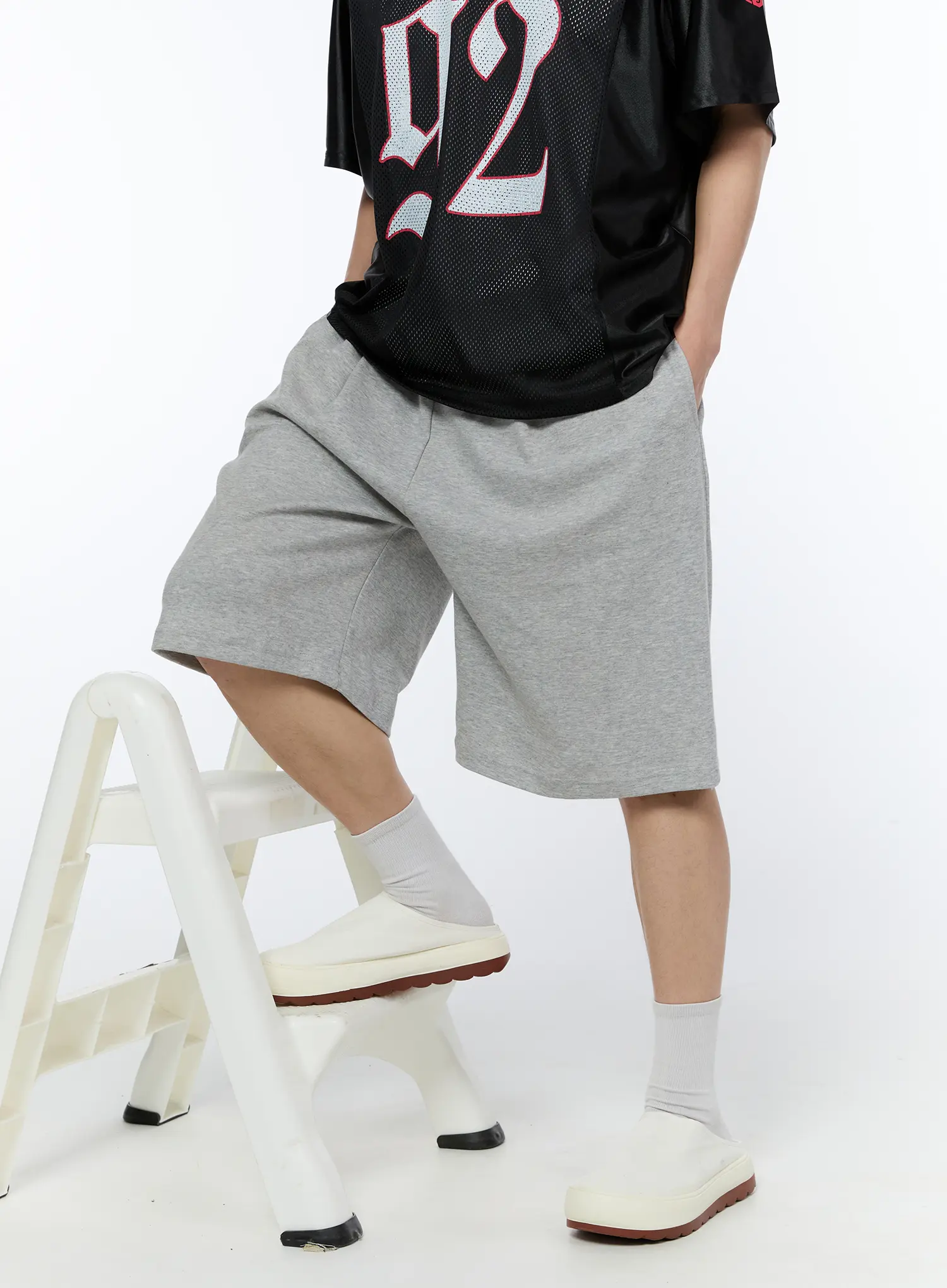 Men's Relaxed-Fit Sweatshorts (Gray) IA517