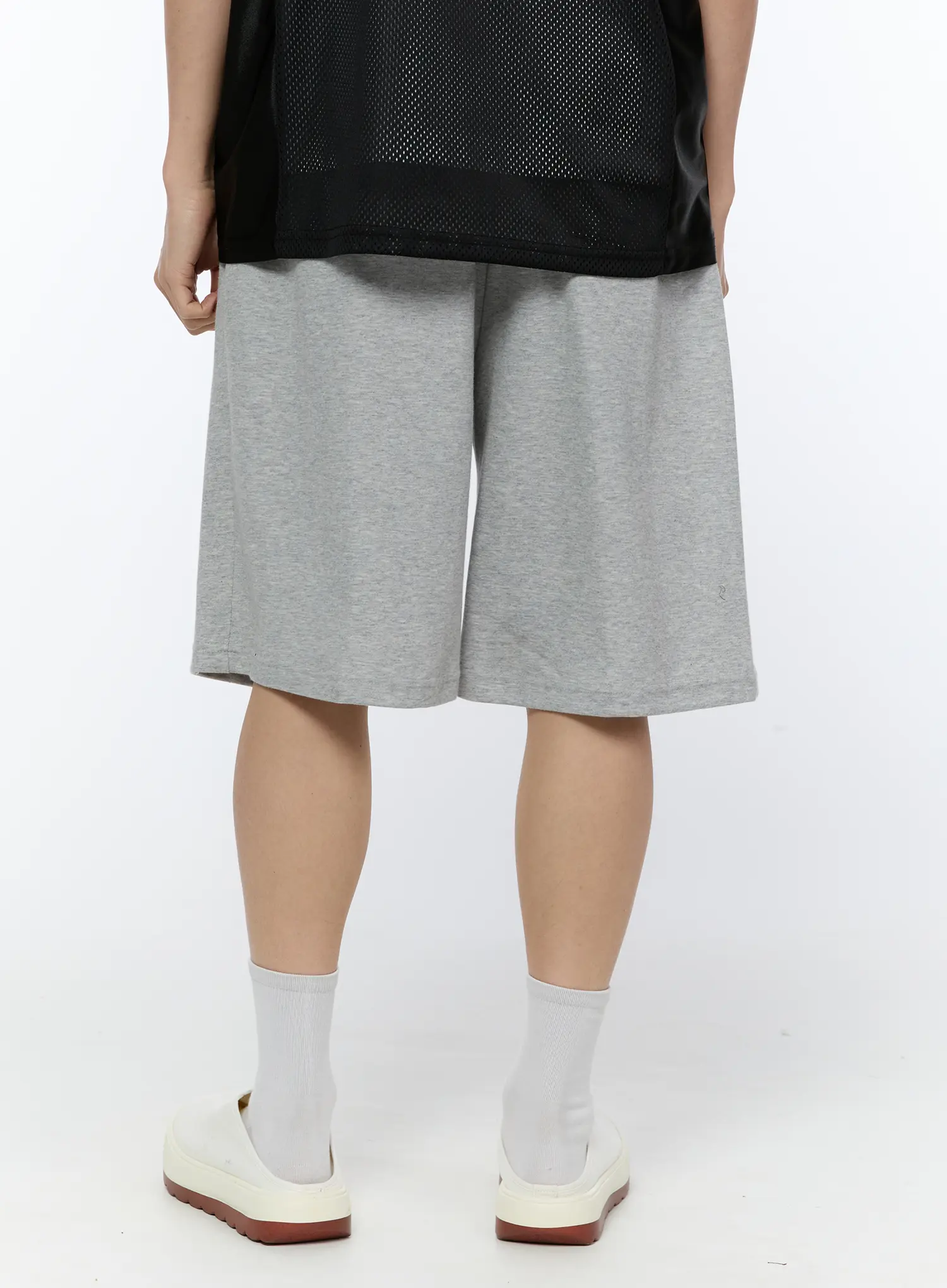Men's Relaxed-Fit Sweatshorts (Gray) IA517 - Image 6